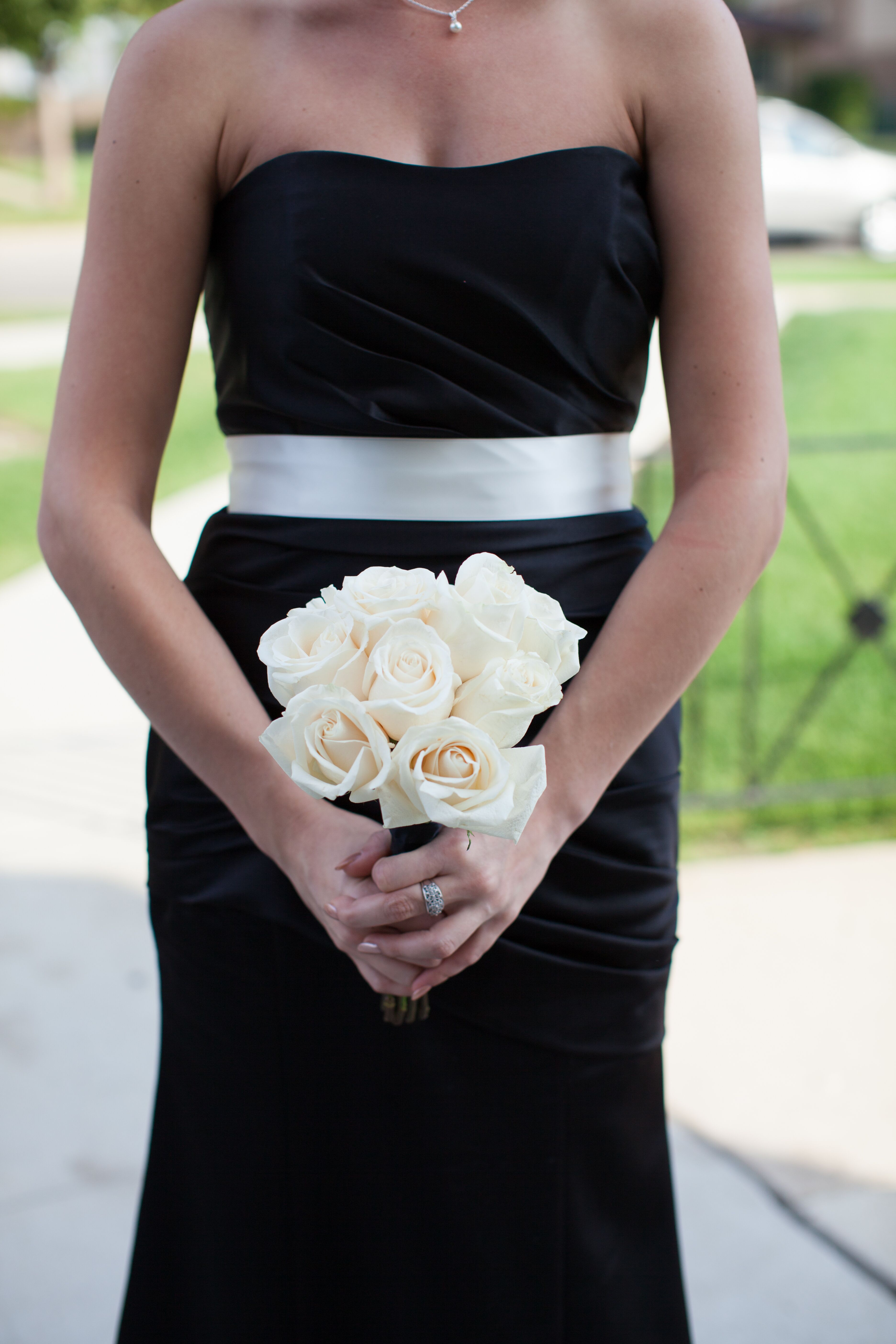 Black store bridesmaid sash