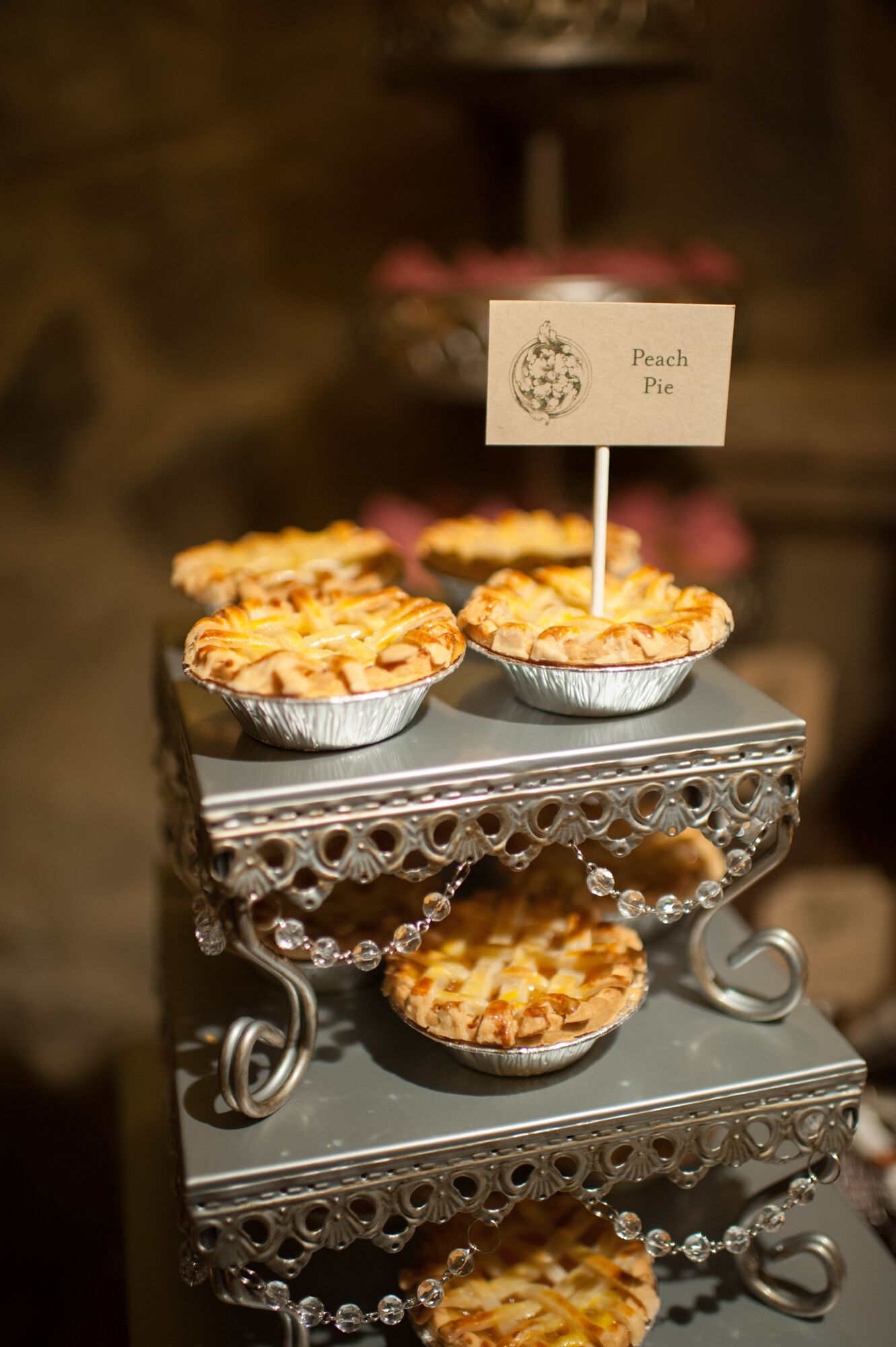 Tiered Mini Pie Reception Desserts