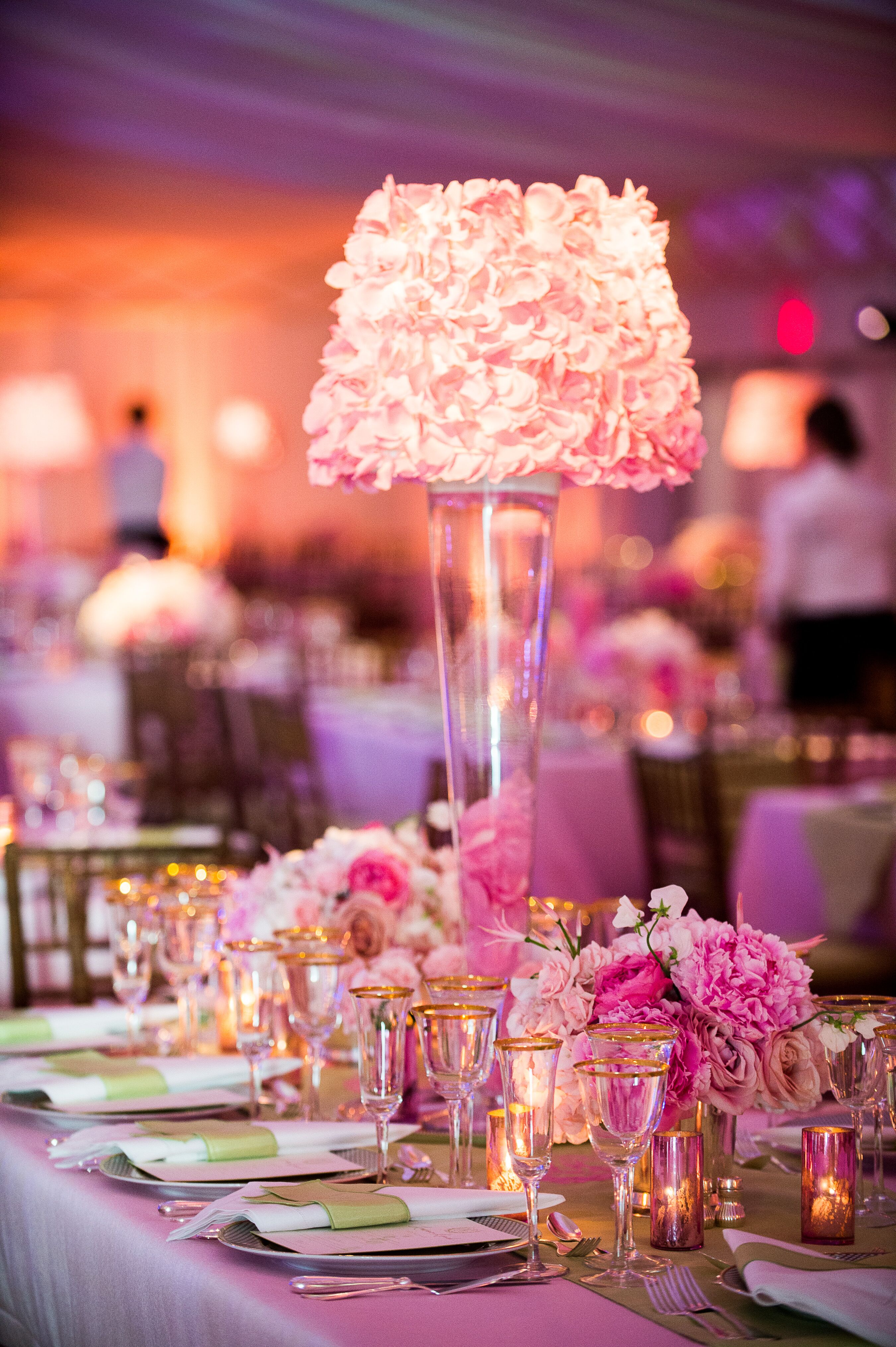 Rose Petal Centerpieces