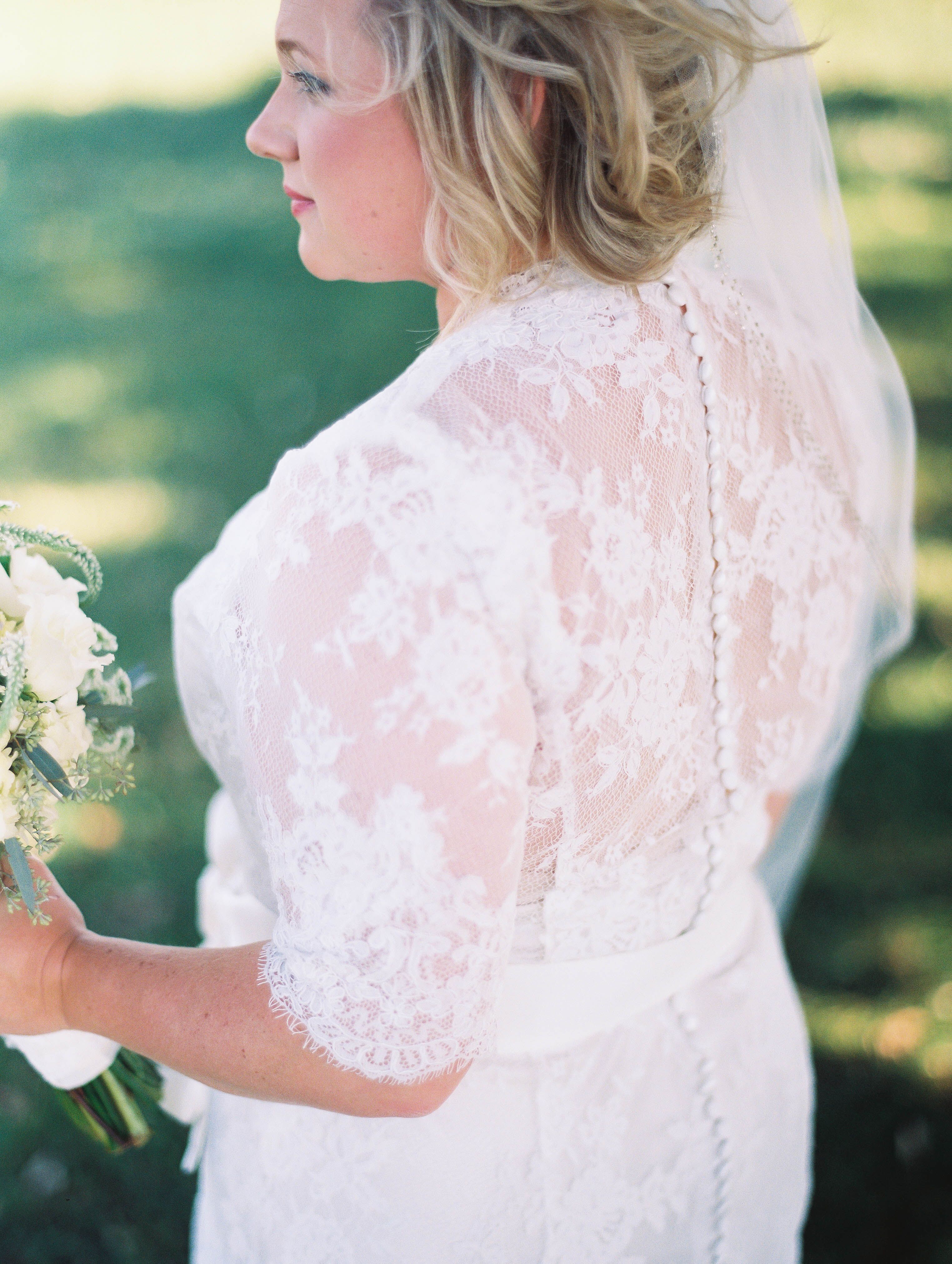 Surf The Web Wide Elbow Sleeve Lace Dress