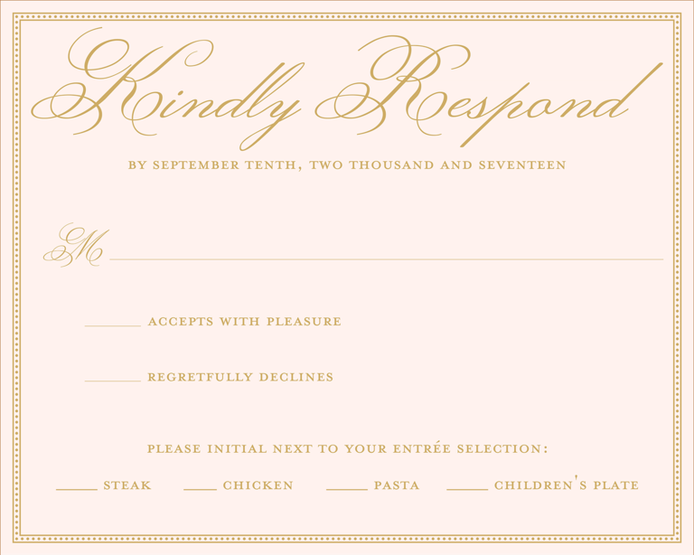 Sample Of Wedding Invitation With Rsvp 8