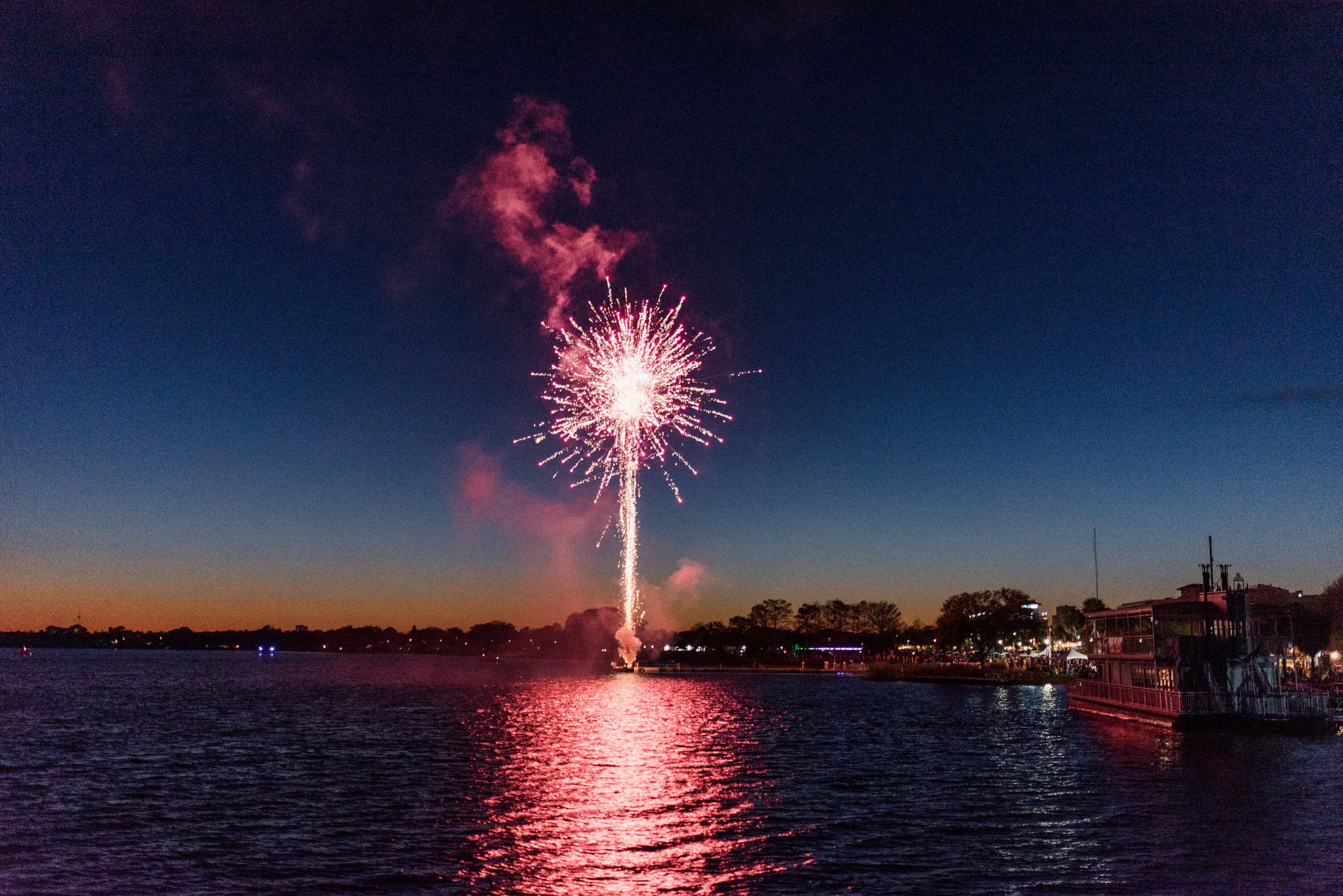 Wedding Fireworks at Tavares Pavilion on the Lake in Florida