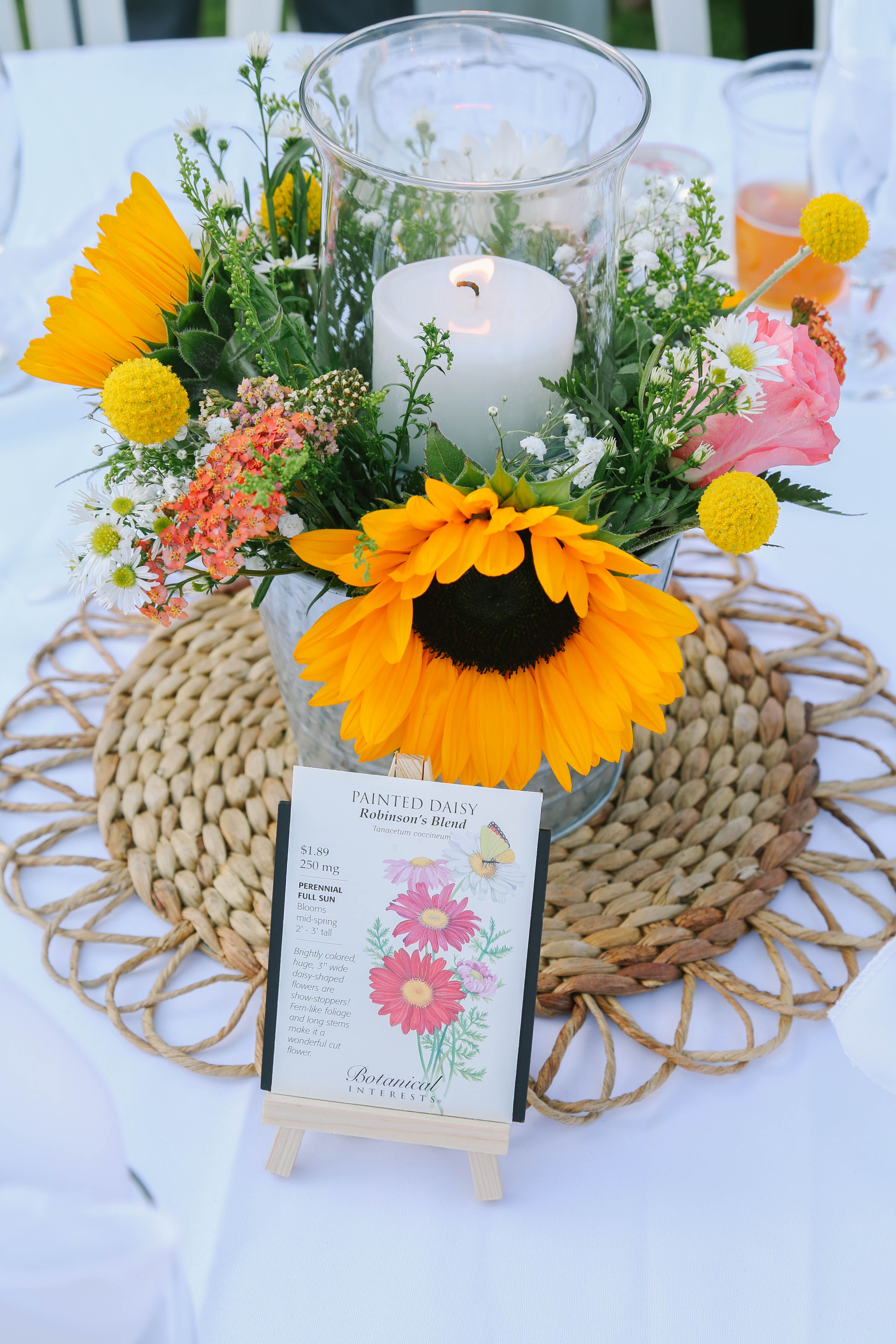 Sunflower & Baby's Breath – Flawless Florals