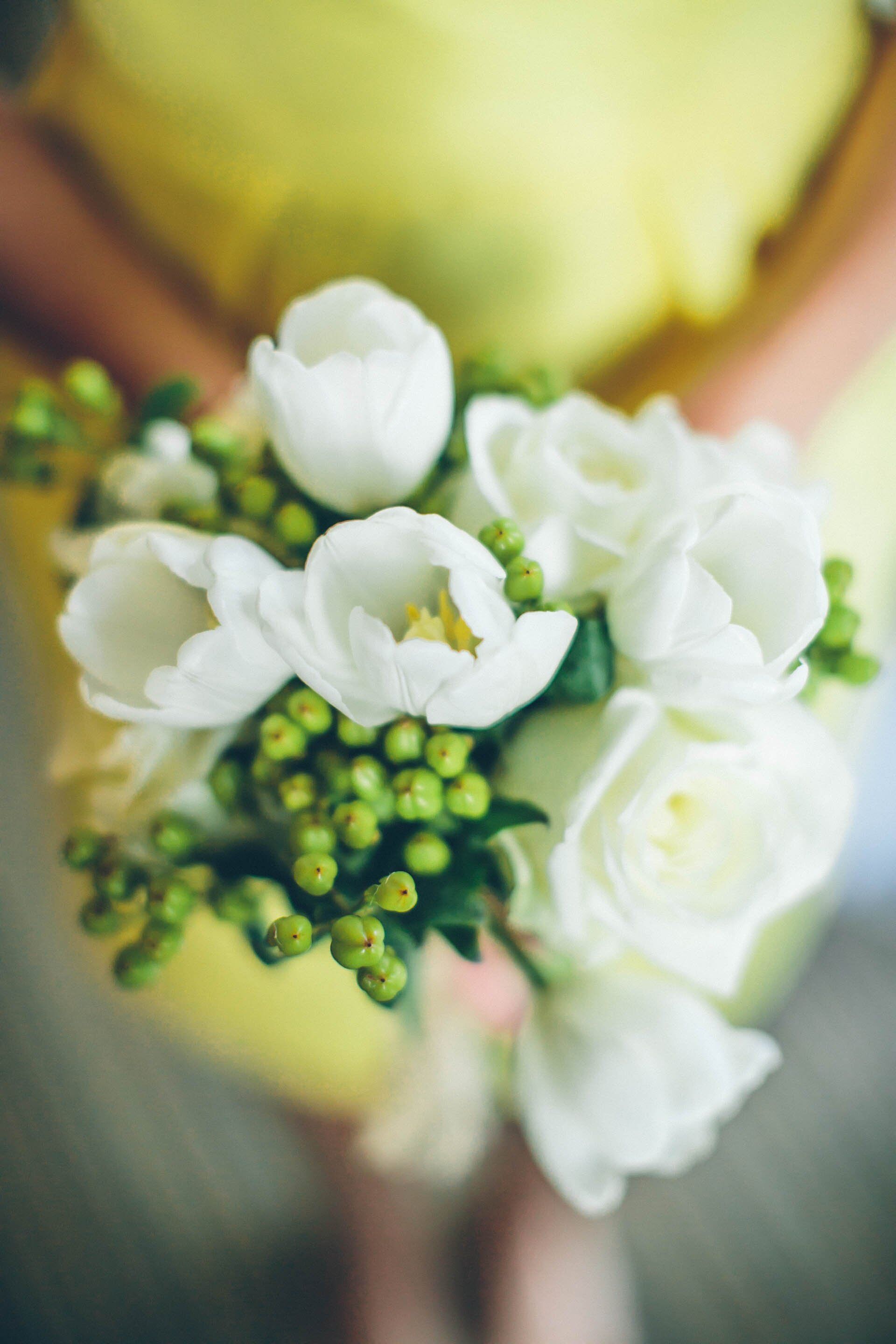 White Bridesmaid Bouquet 3324