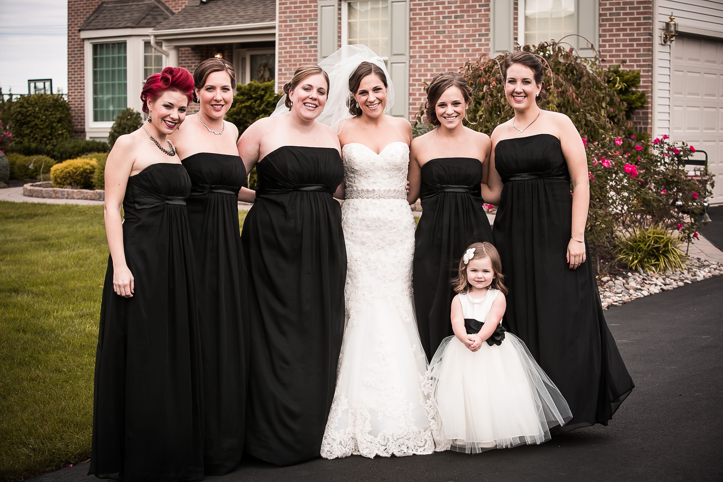 flower girl black dresses