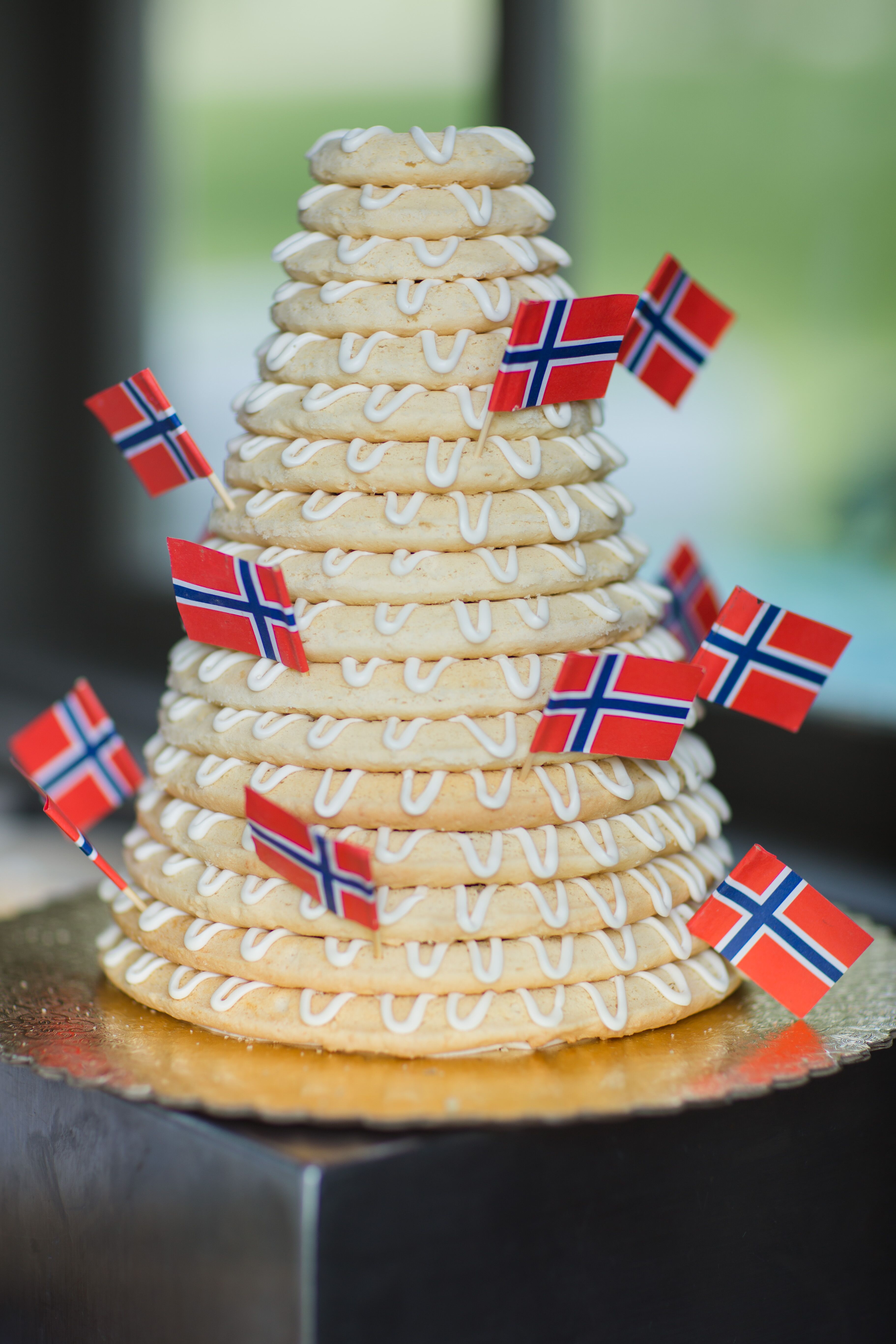 Traditional Norwegian Kransekake Wedding Cake
