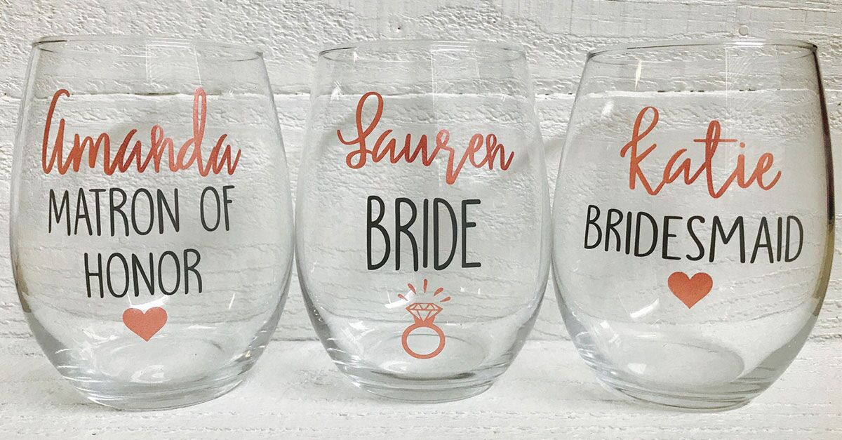 Bride Personalized tumbler matron of honor maid of honor custom bridesmaid Gift for Her NOT A STICKER mom gift wife gift