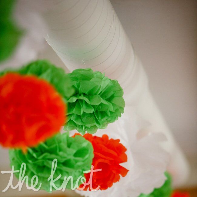 Orange And Green Wedding Reception Decor