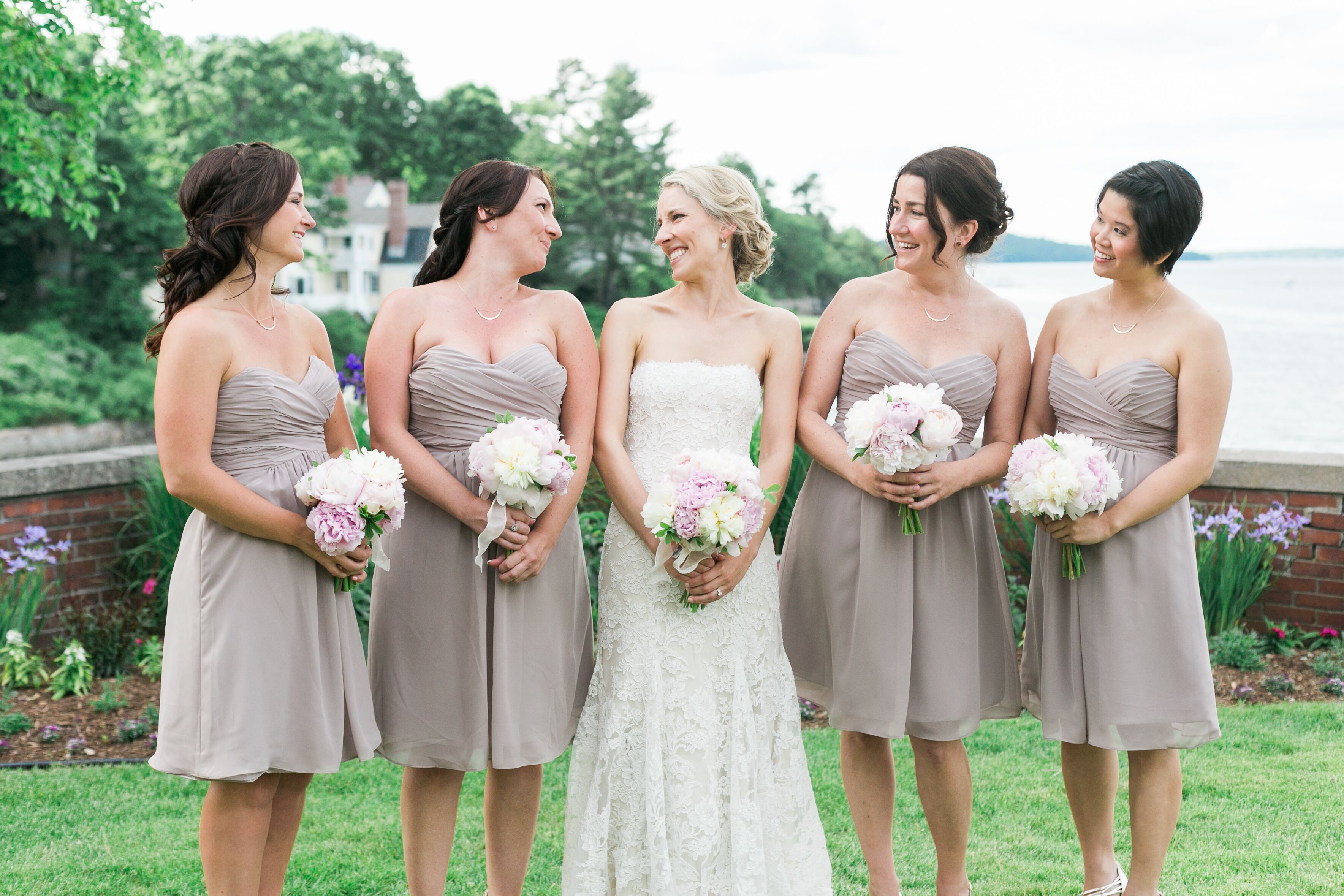 Taupe Strapless Dresses