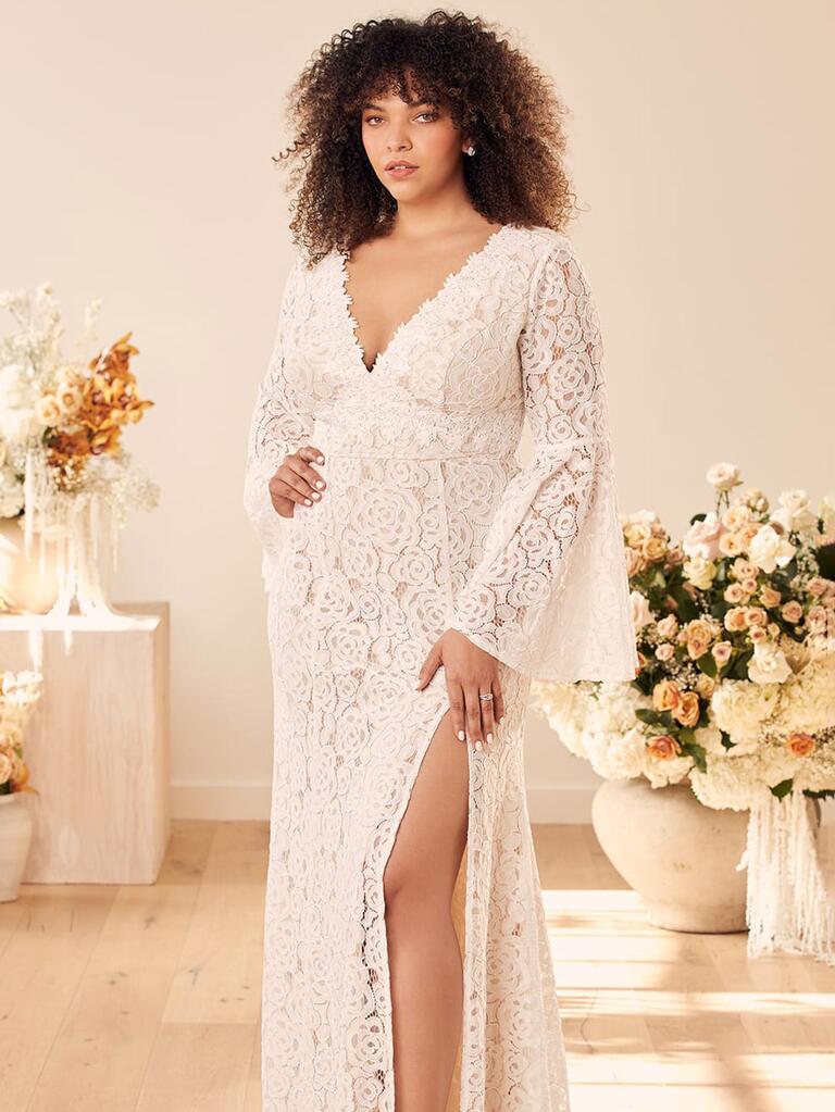 tight long sleeve black lace dress Aurelie Long Sleeve Lace Mini Dress - Black