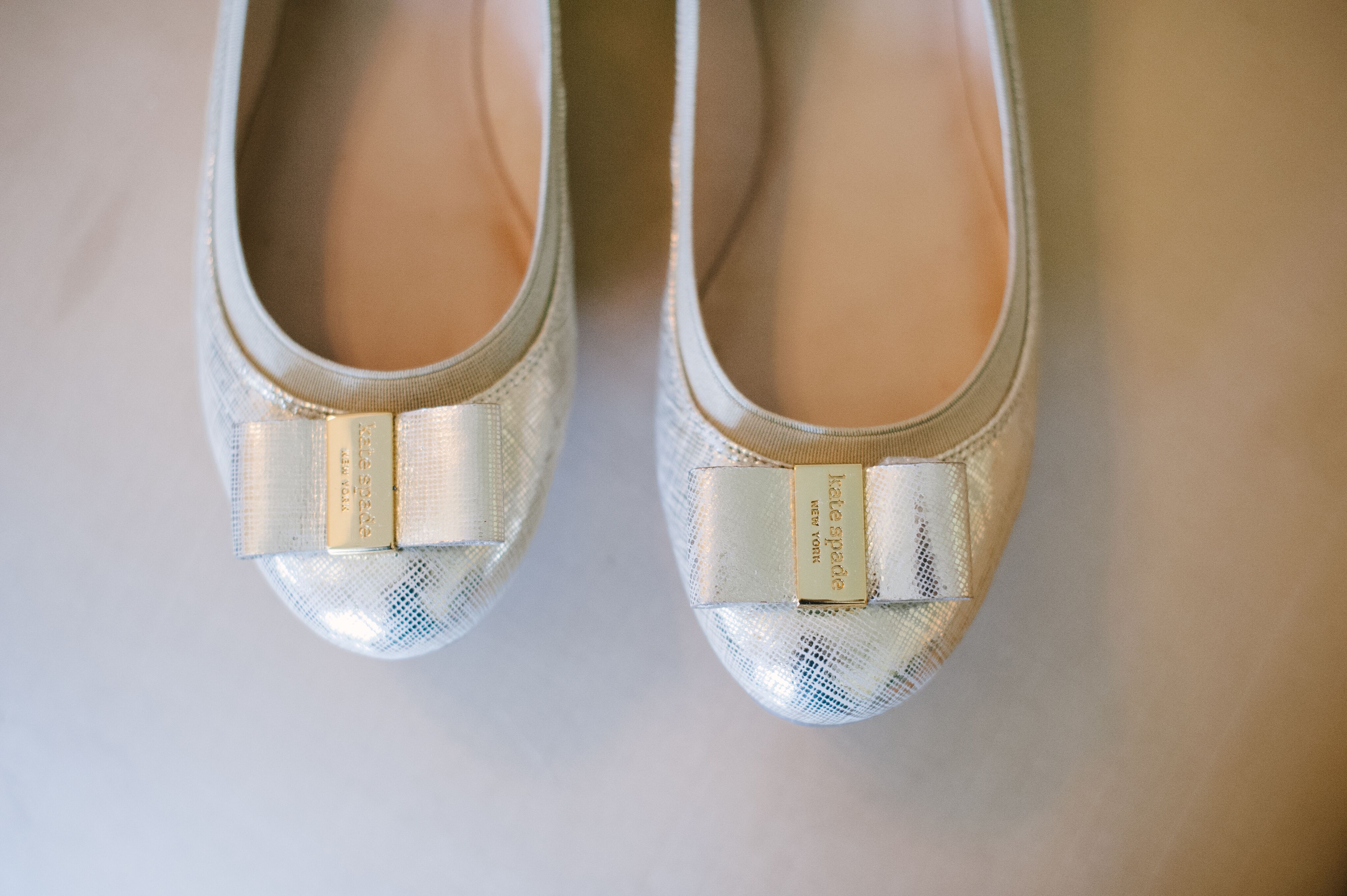 kate spade silver ballet flats