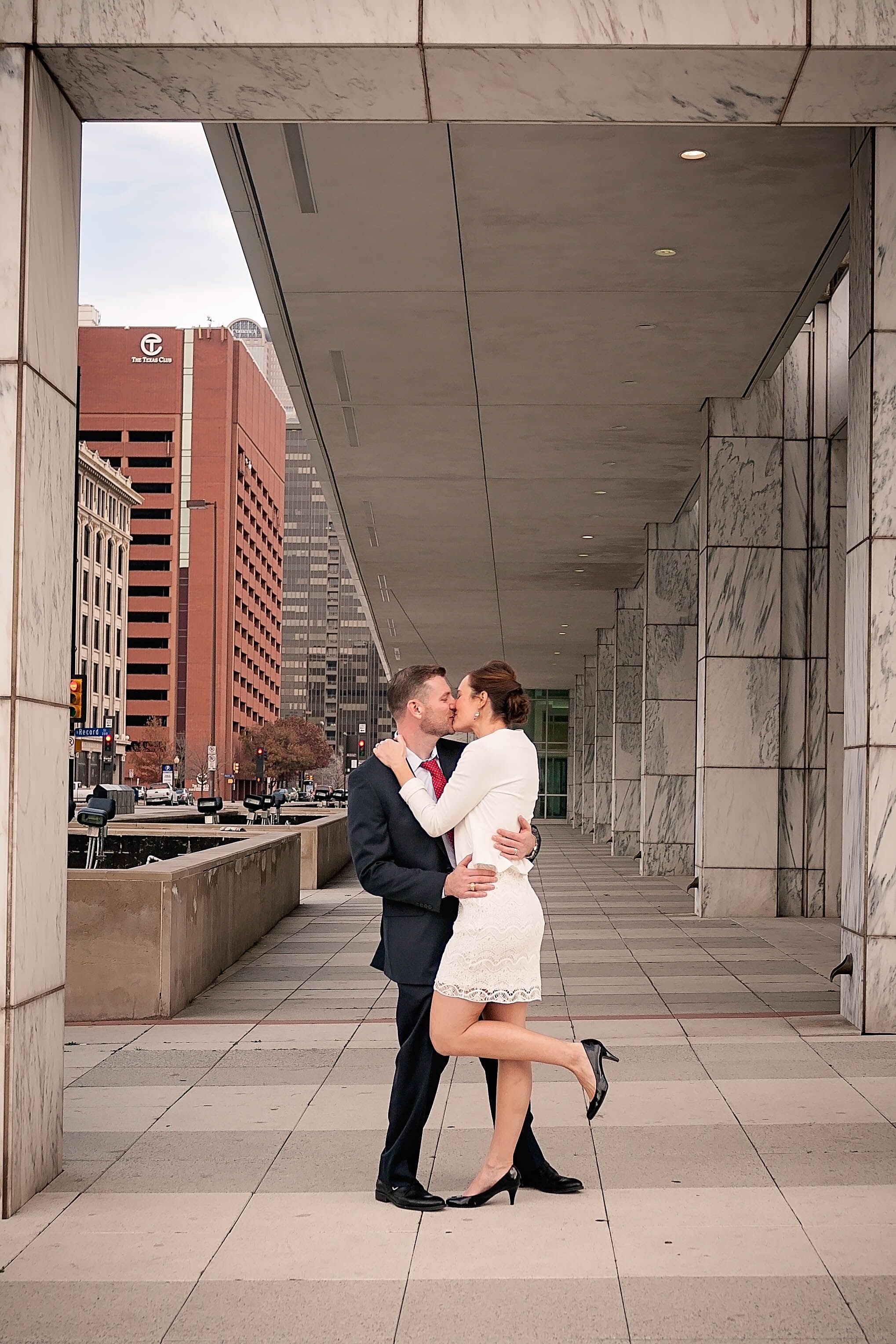 Bride and Groom at 95th Judicial District Court of Dallas County