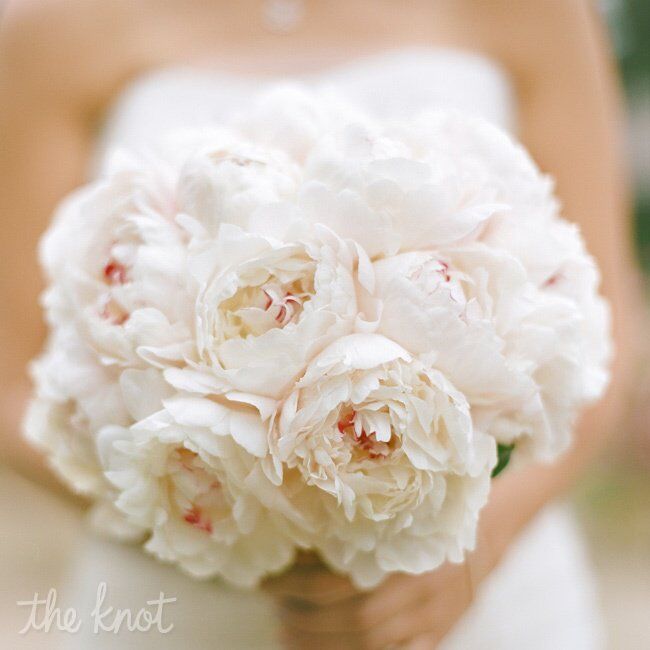 White Peonies Bridal Bouquet 2077