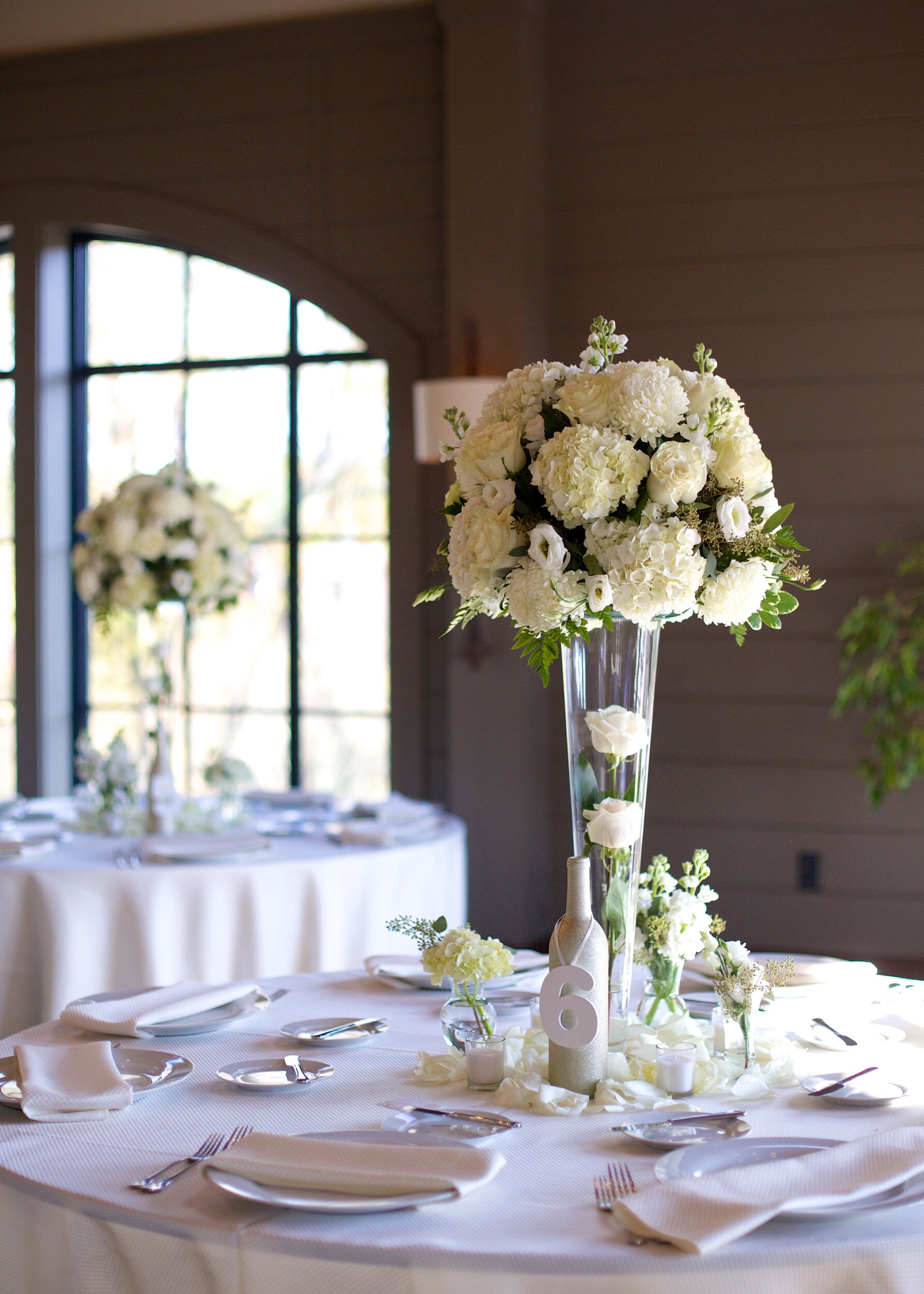 White Hydrangea Centerpieces