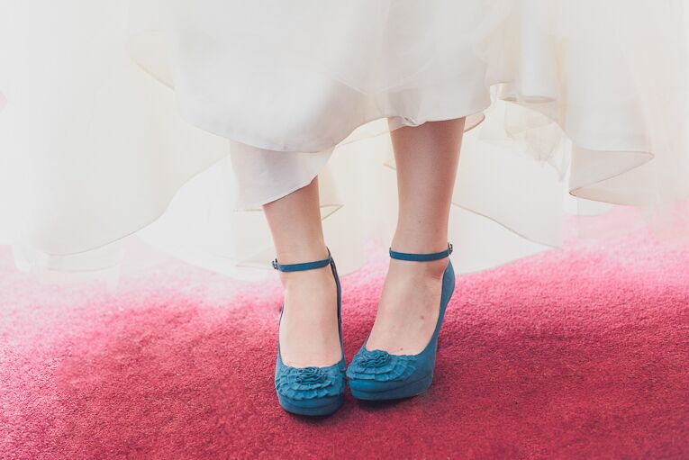 Turquoise Bridal Heels