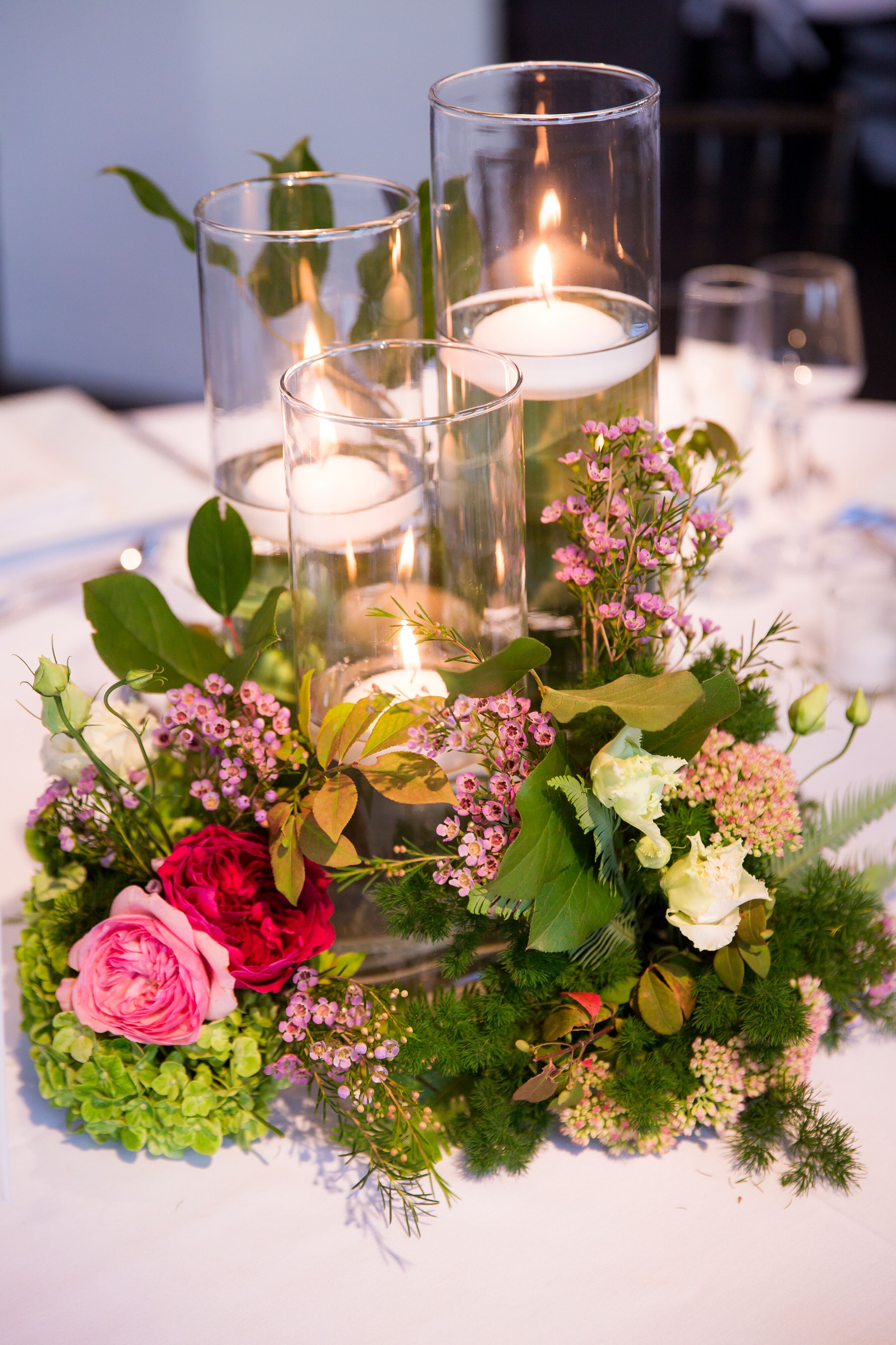 Garden-Inspired Floating Candle Centerpieces
