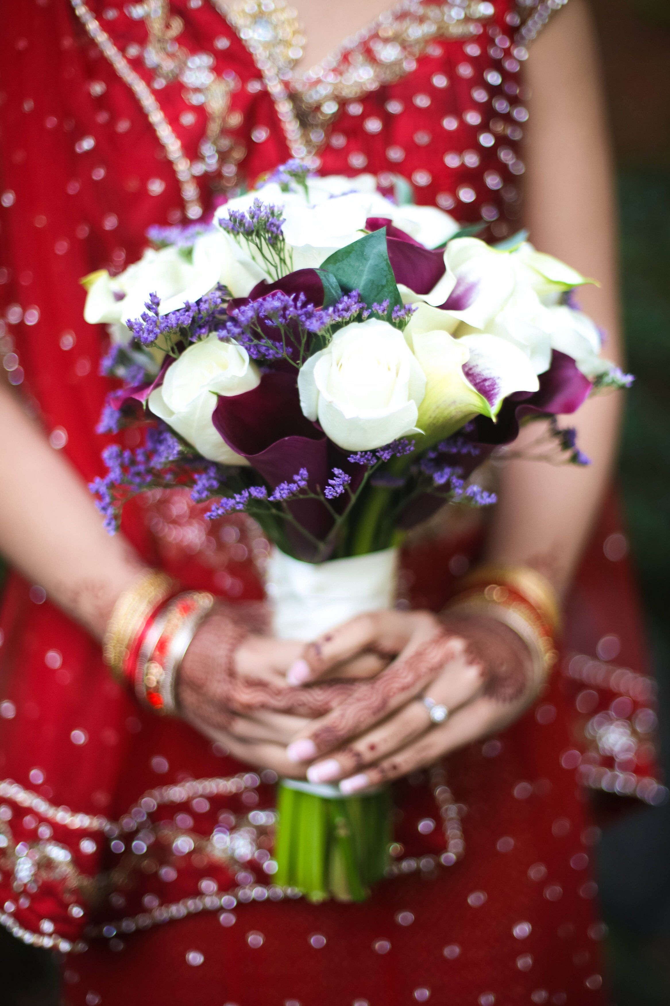 White And Purple Calla Lily Bouquet