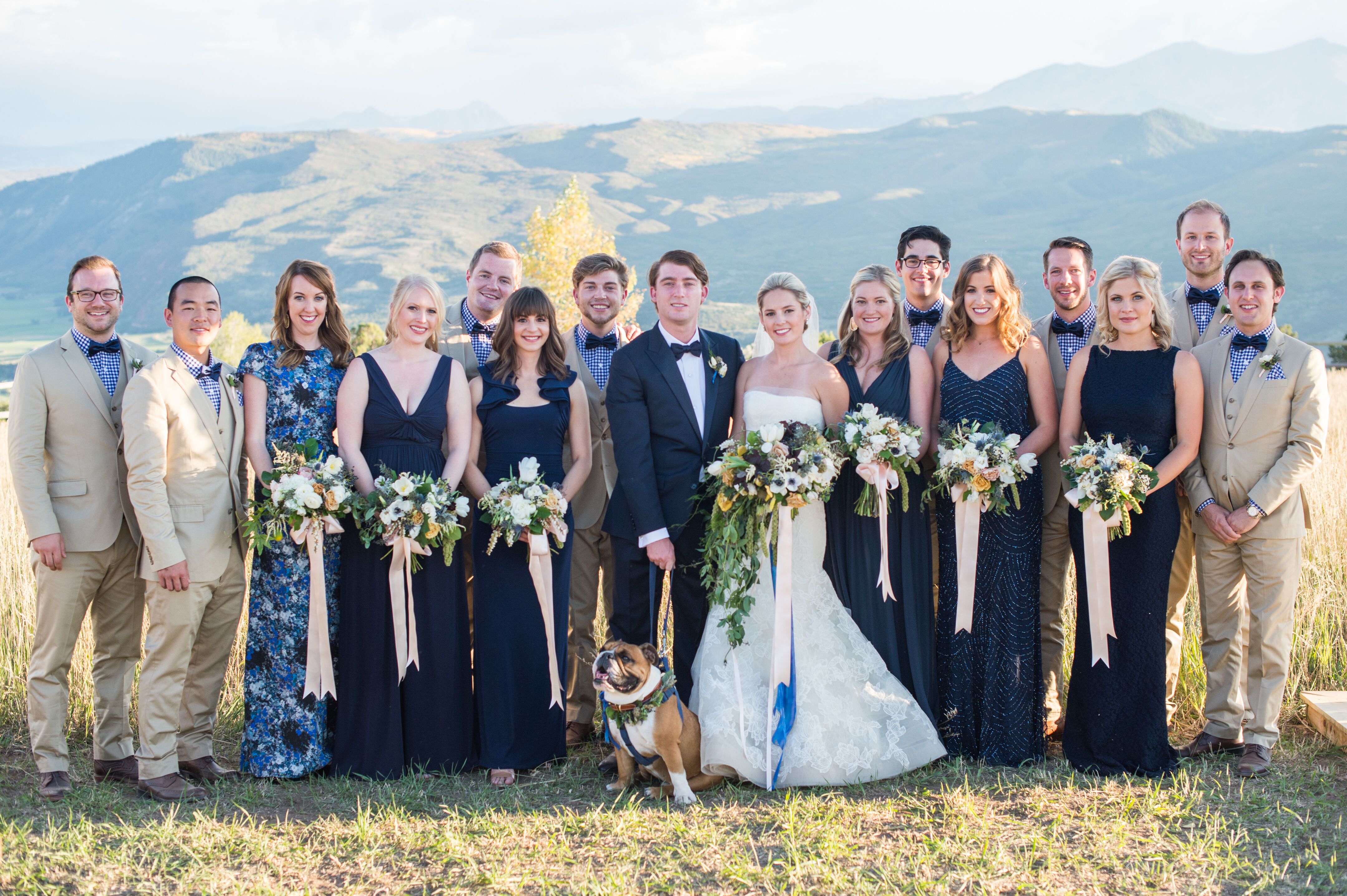 Navy blue 2025 and taupe wedding