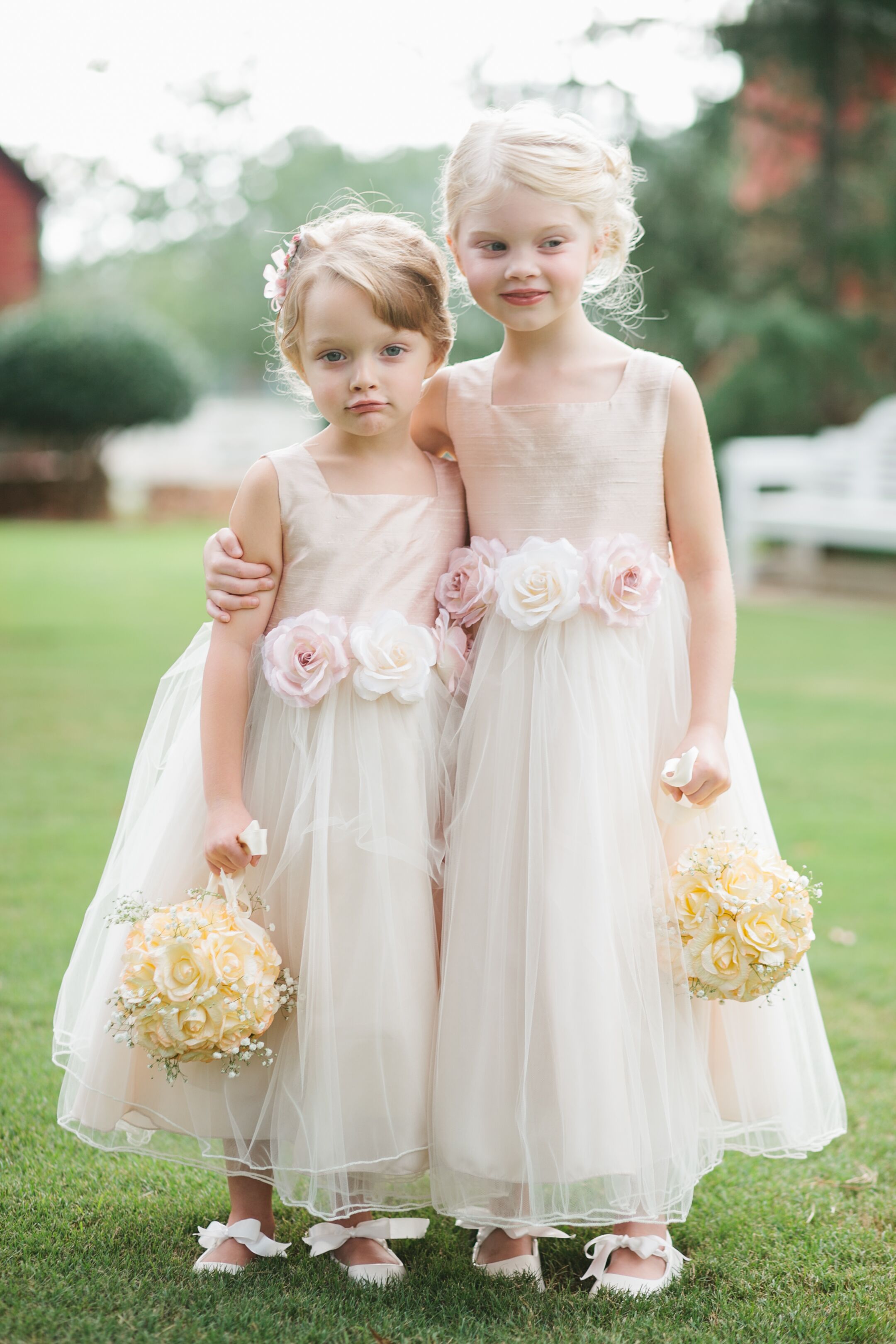 Blush Tulle Flower Girl Dresses