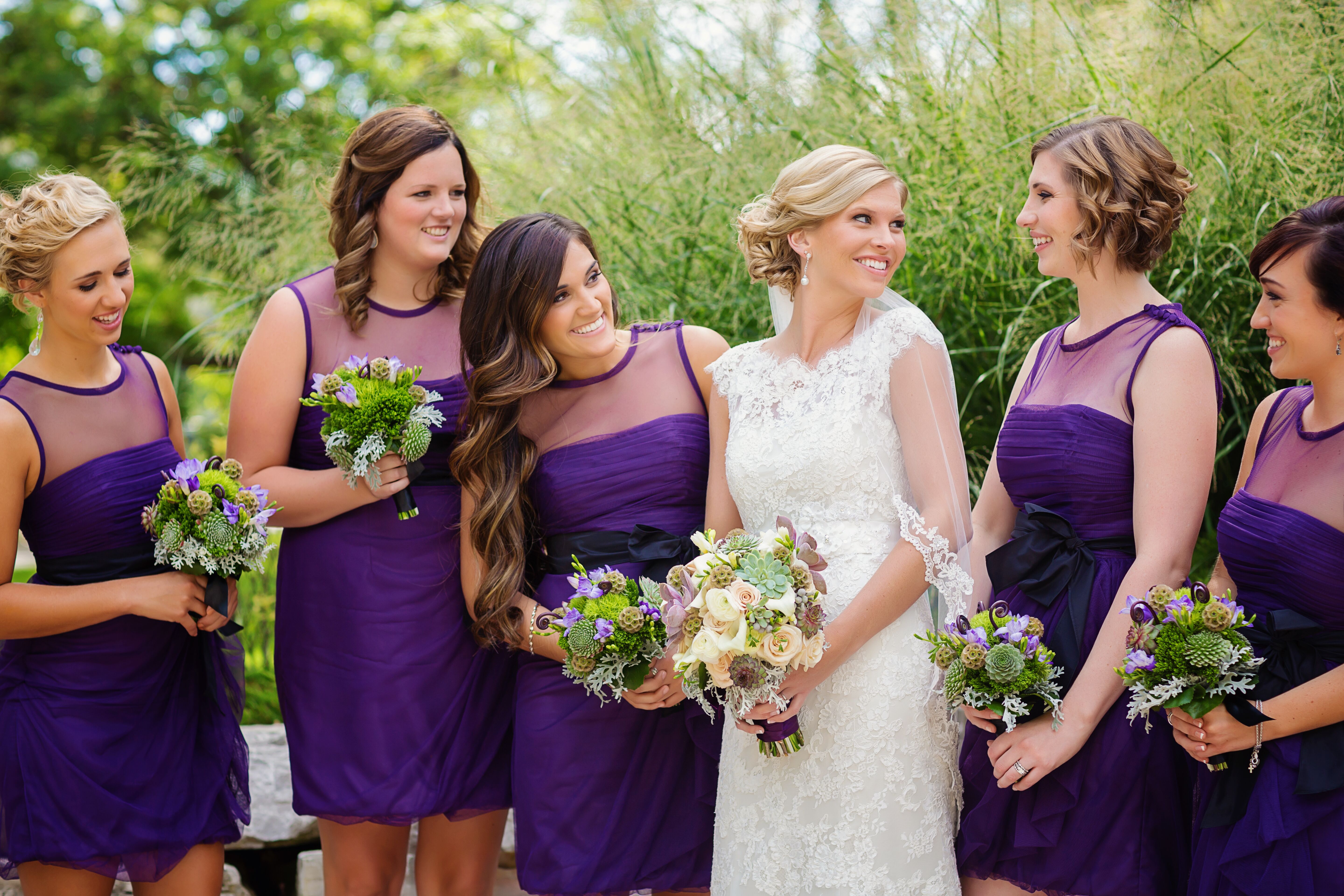 Purple Vera Wang Bridesmaid Dresses