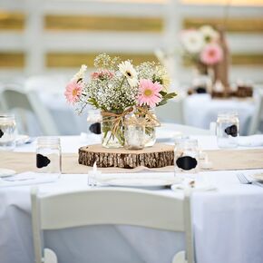 Gerber Daisy and Baby's Breath Centerpieces