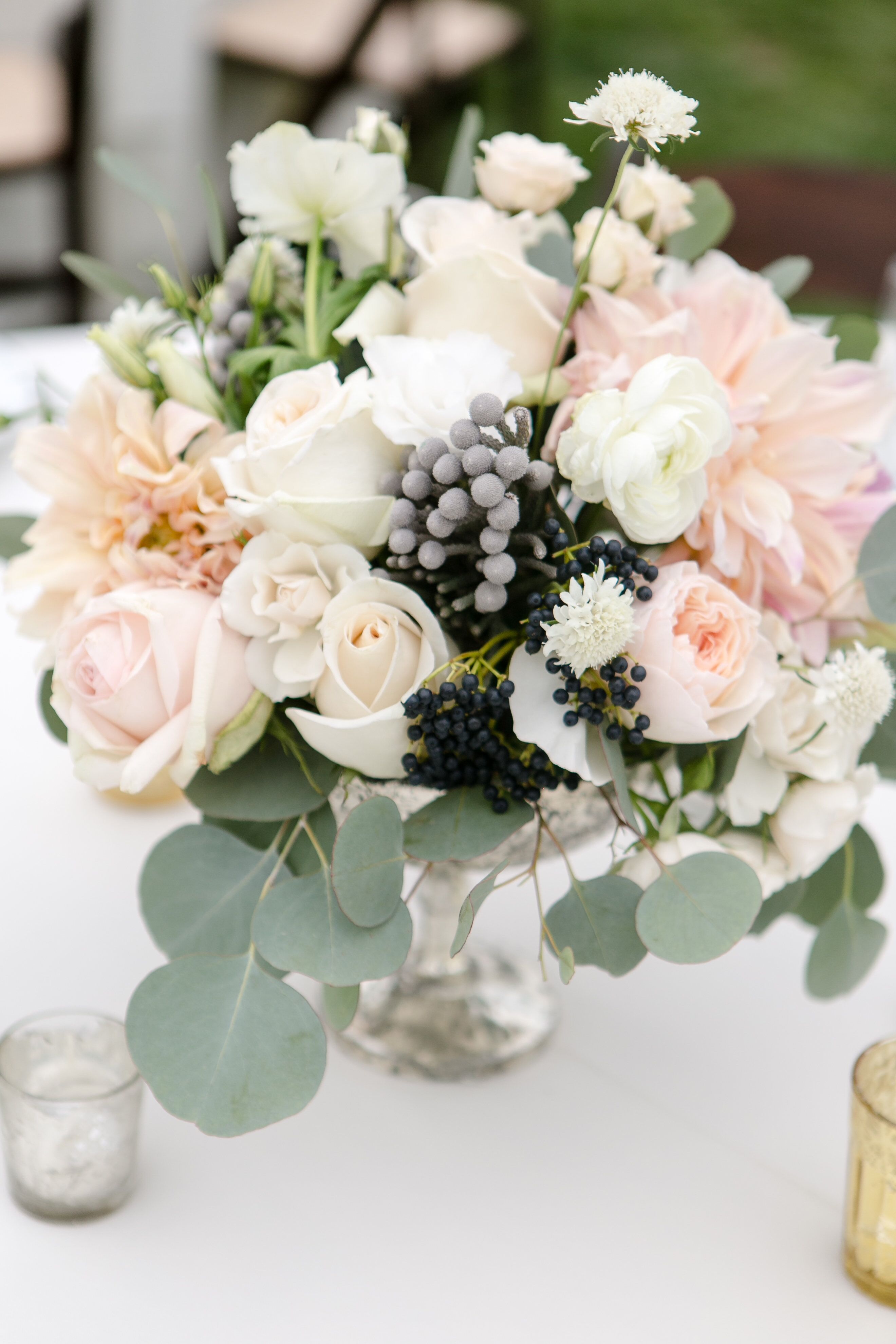 Bridesmaid Bouquets as Centerpieces