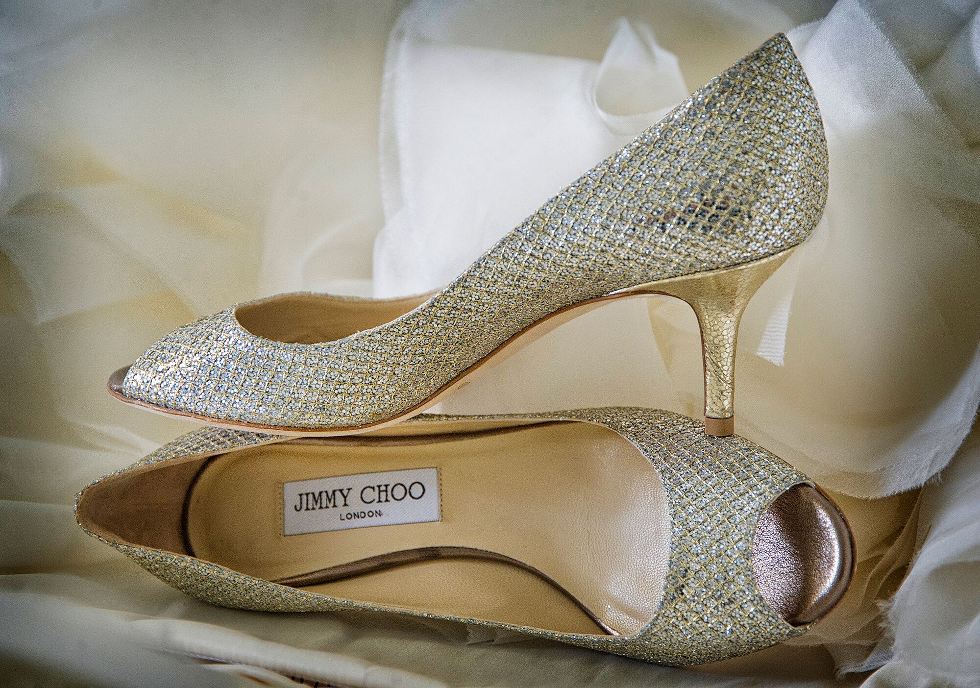 Peep Toe Jimmy Choo Wedding Shoes