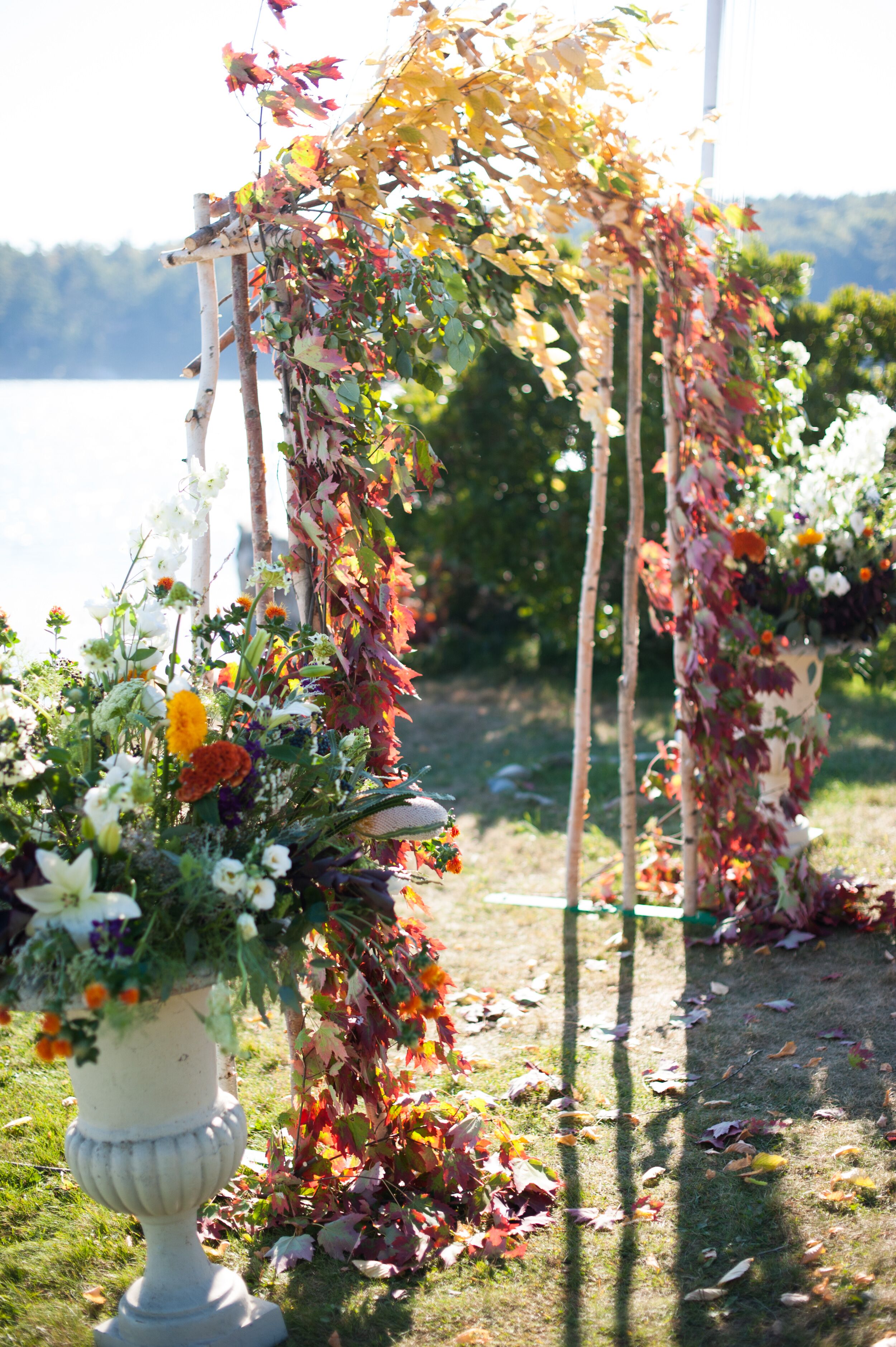 Foliage on Wooden Ceremony Arch