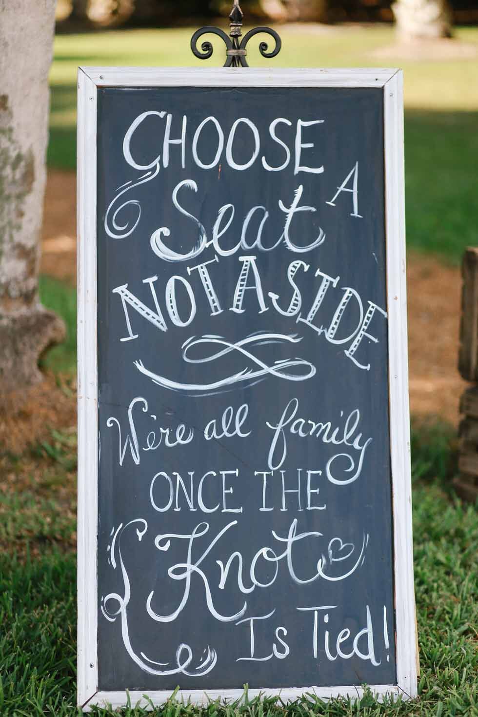 Chalkboard Wedding-Ceremony Entrance Sign