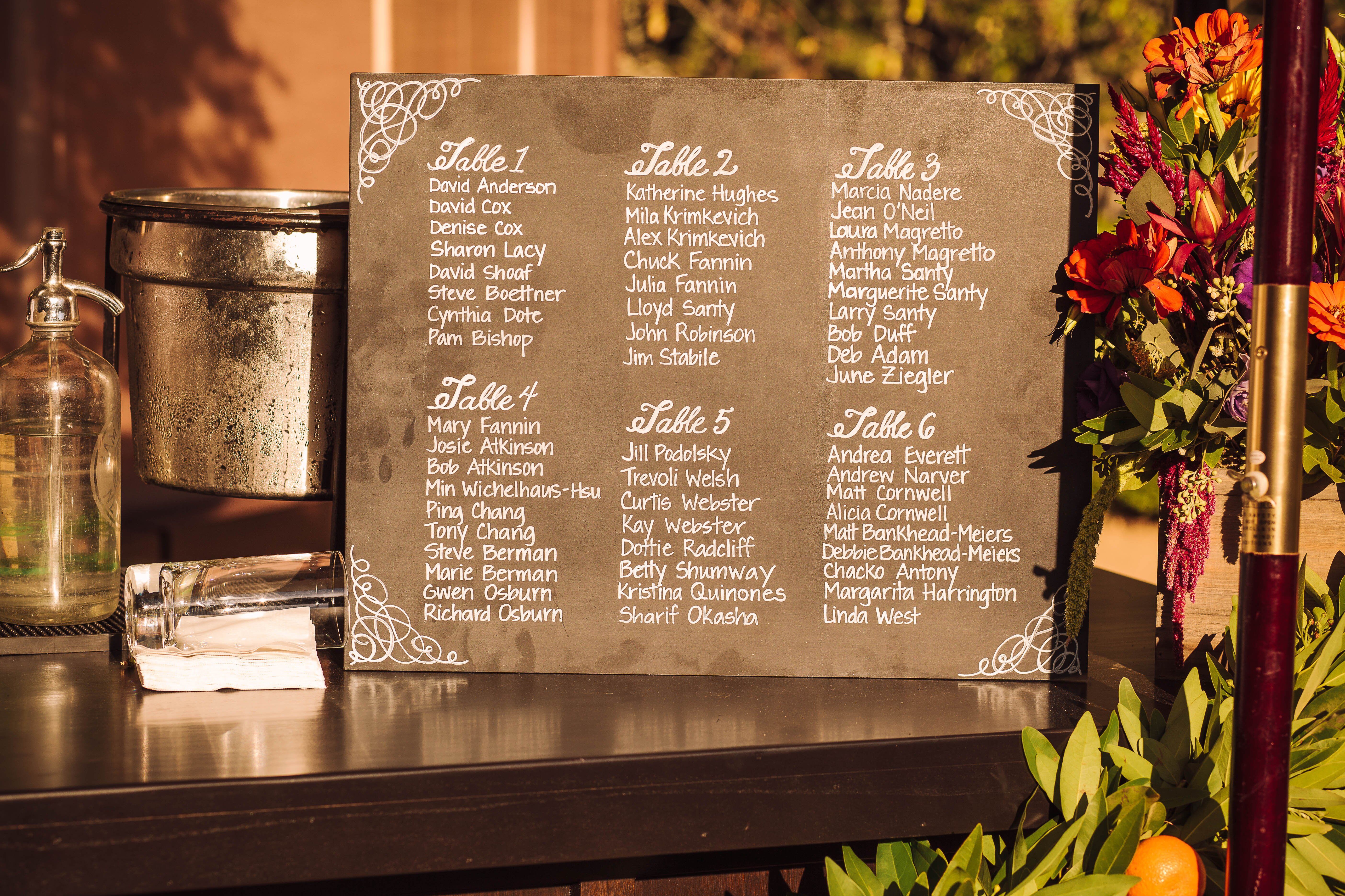 Rustic Table Arrangement Board