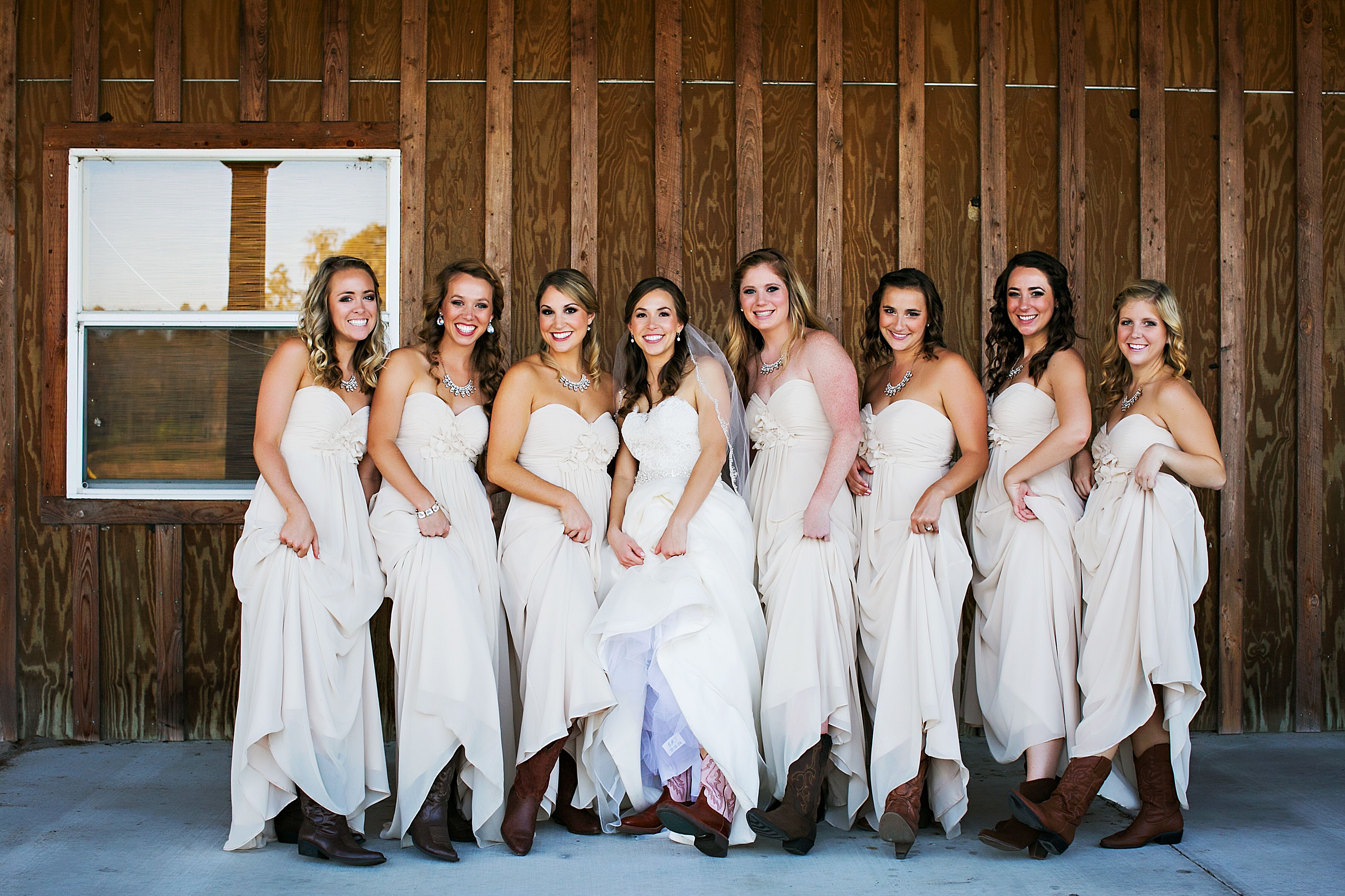 cowboy wedding bridesmaid dresses