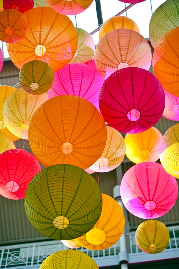 Brightly Colored Paper Lanterns