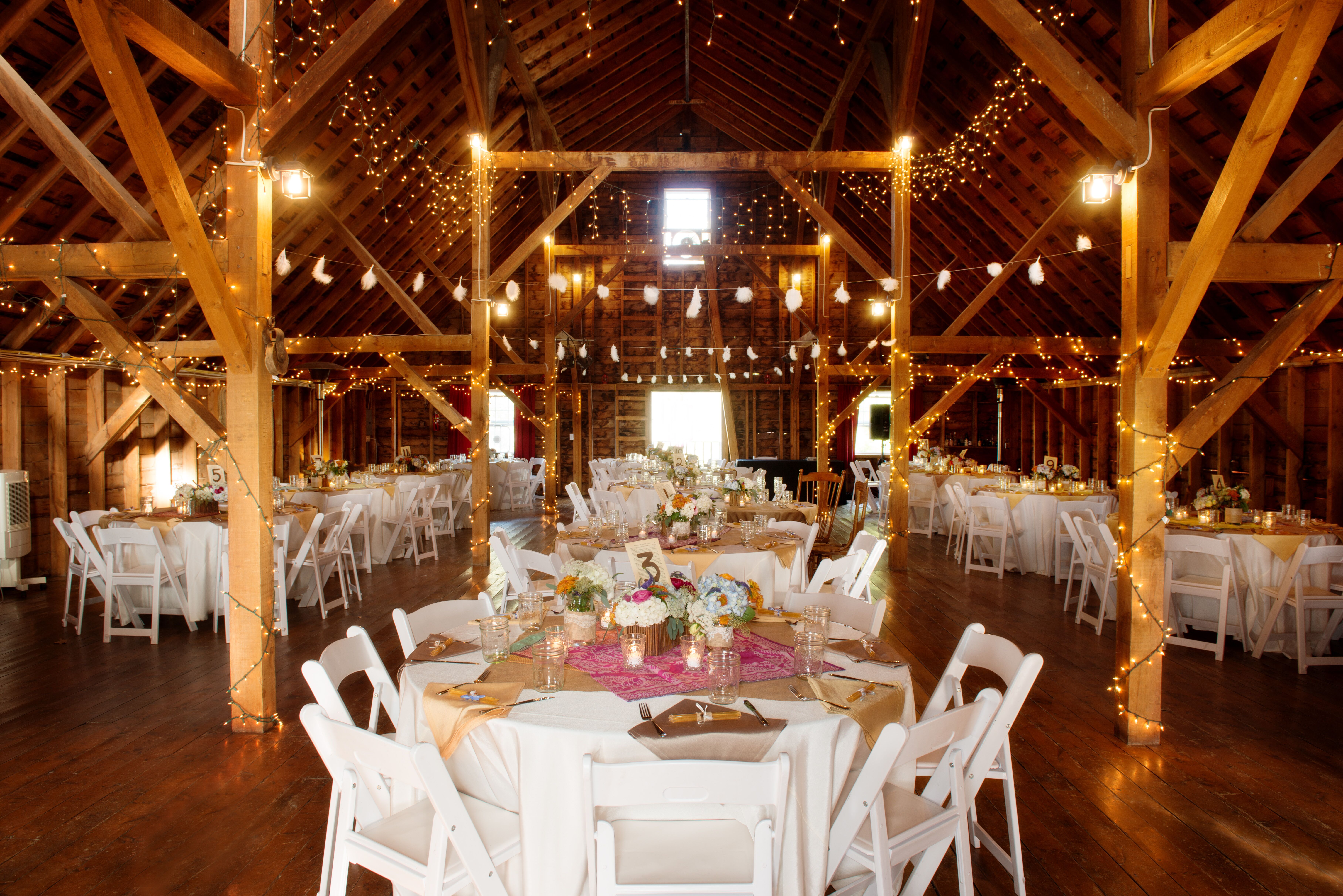 A Rustic Indoor Reception at Roy s Barn