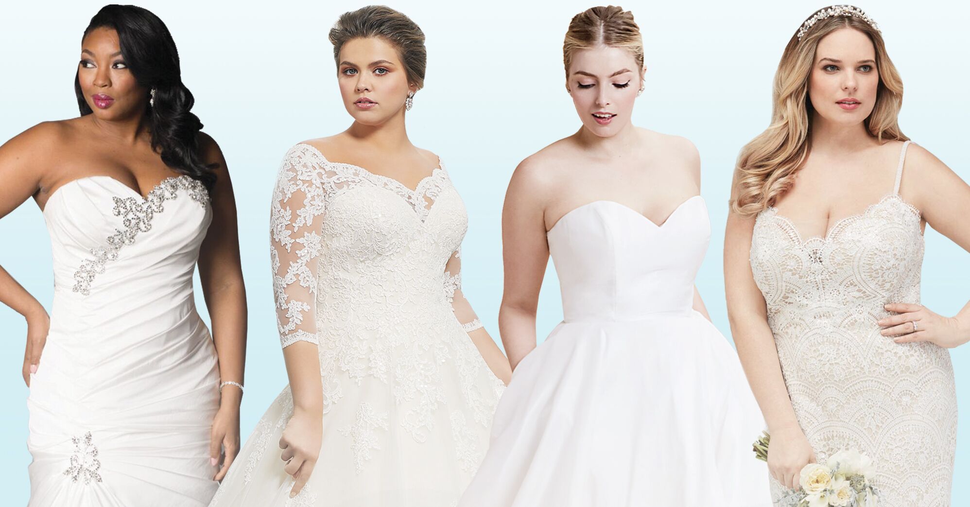 best wedding dresses for short curvy brides