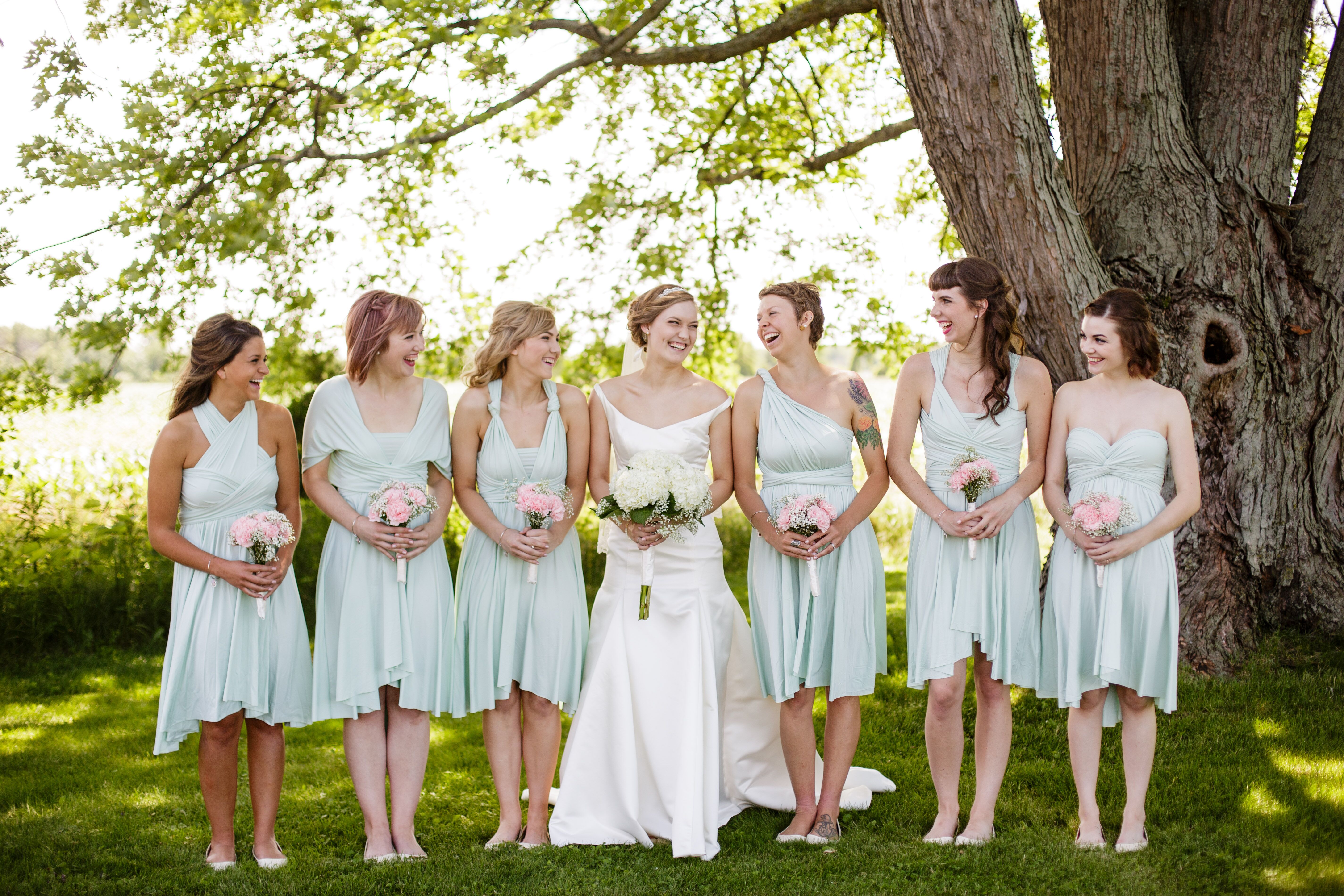 mint green bridesmaid dresses