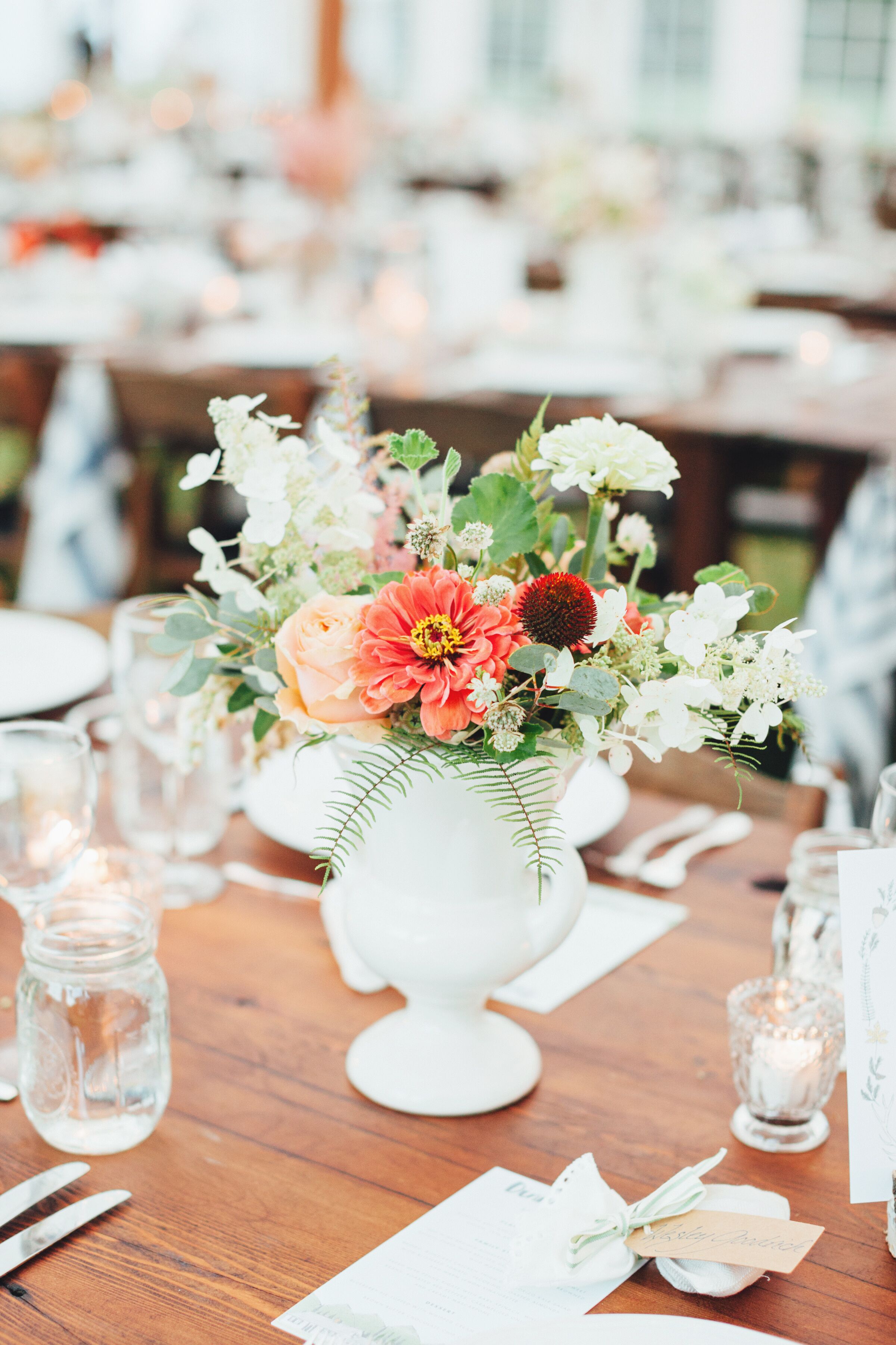 Textured Wildflower Centerpieces