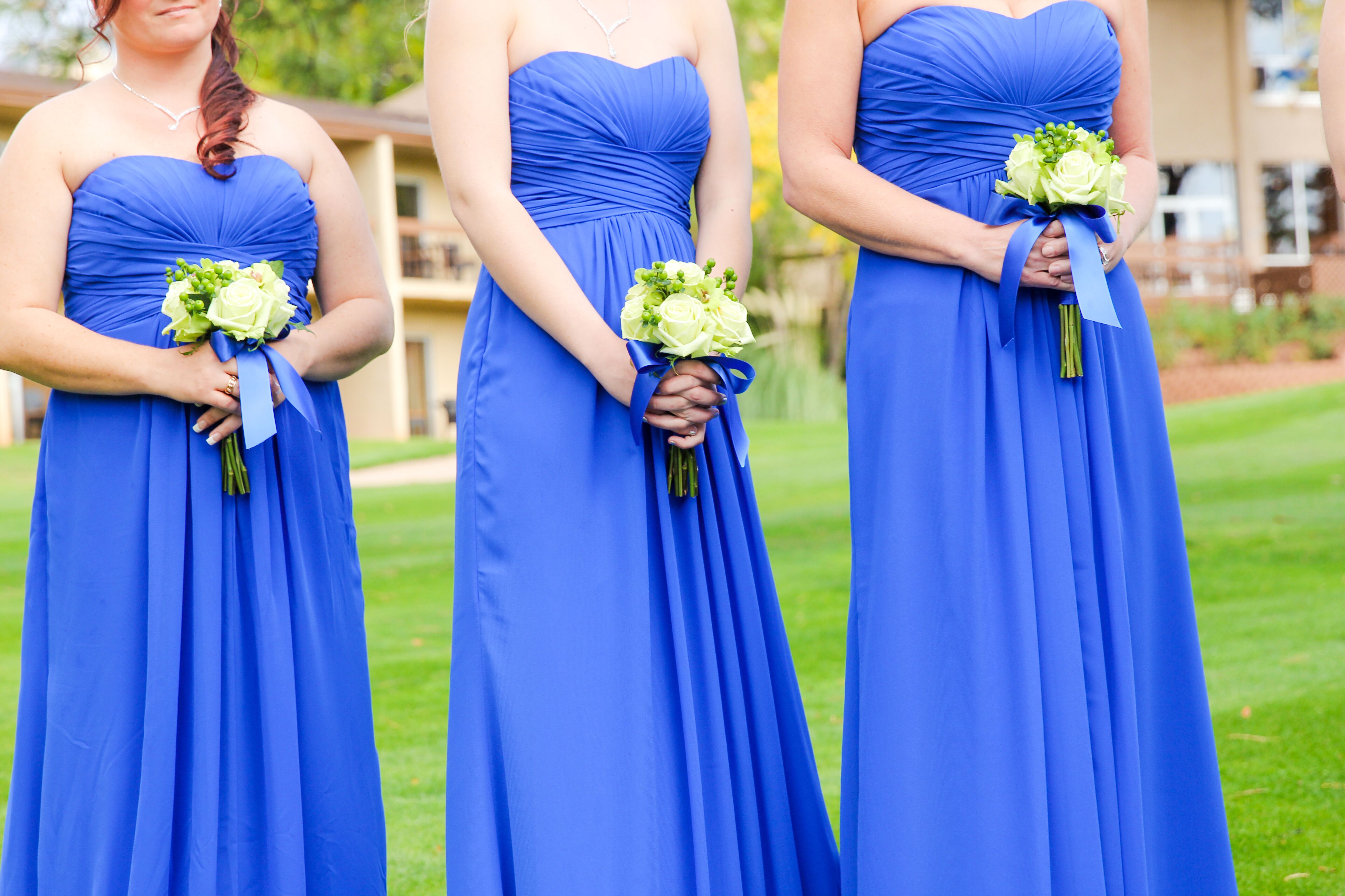 horizon blue bridesmaid dresses