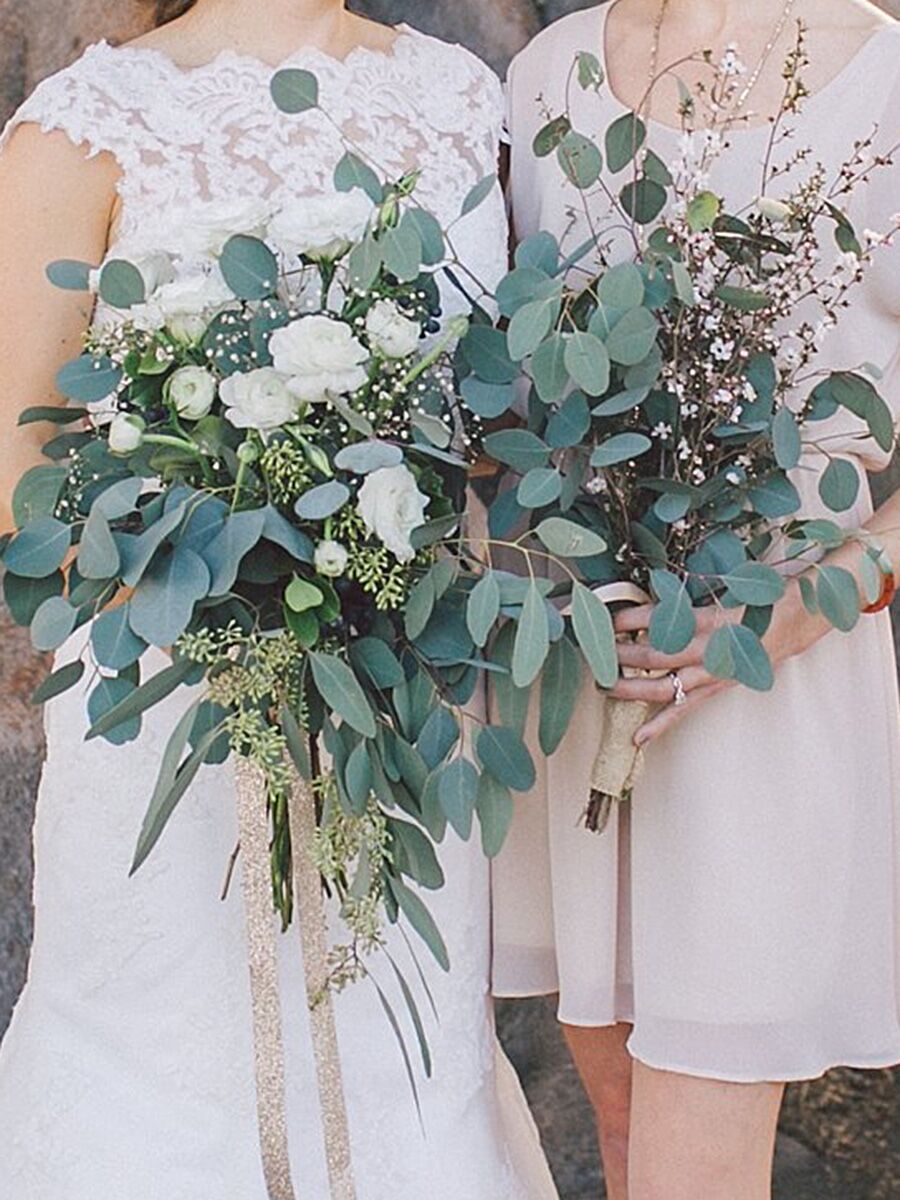 Wedding Bouquet With Eucalyptus