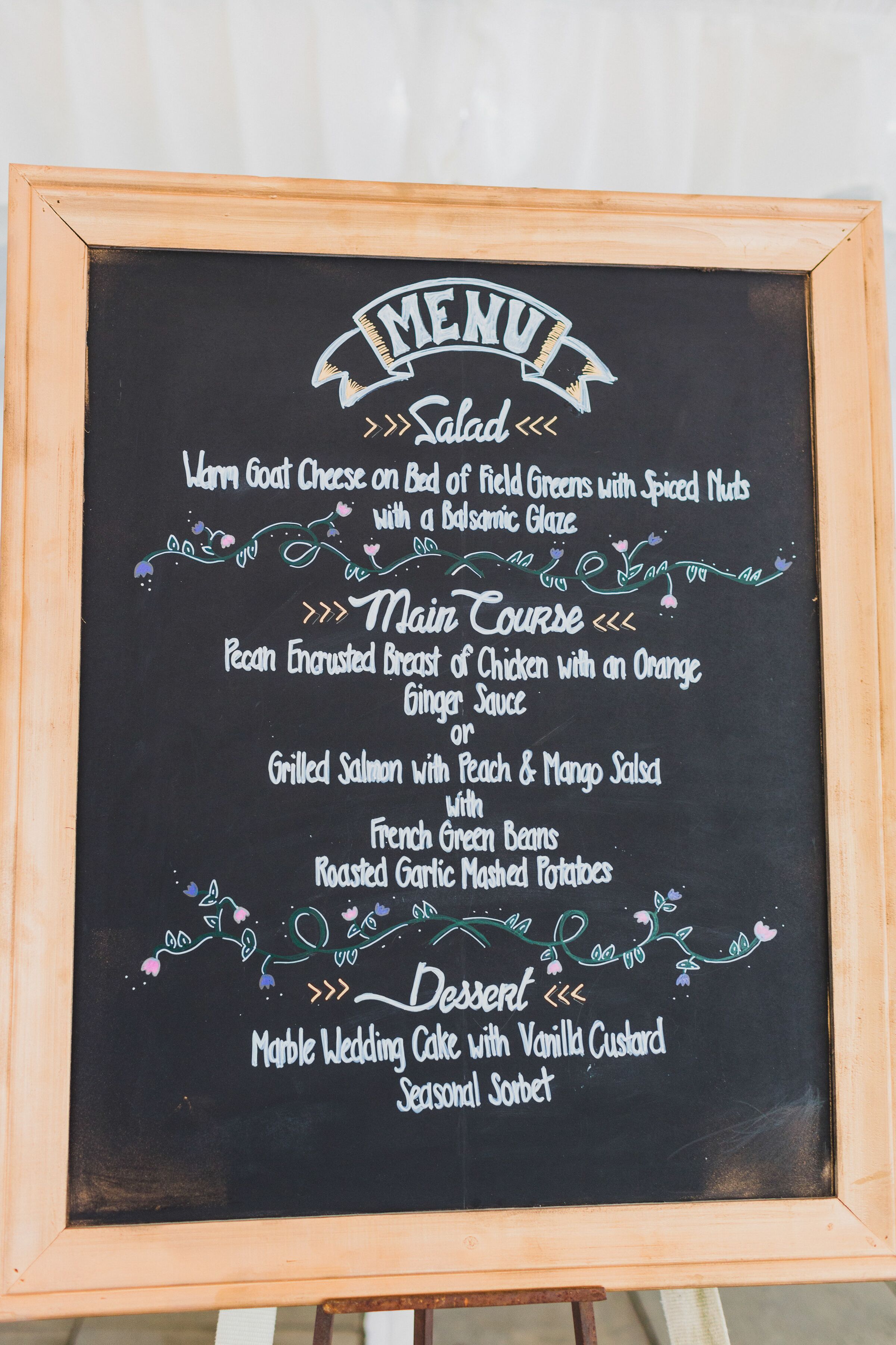 Diy Menu Sign With Gold Frame