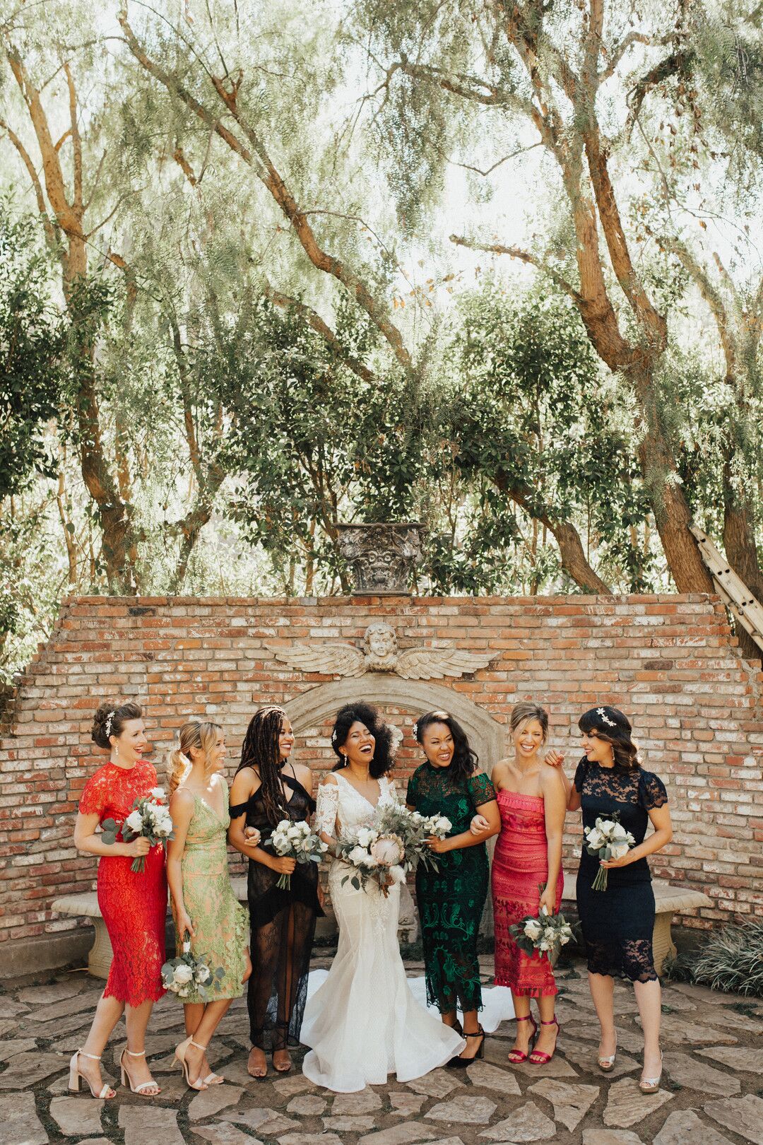 Wedding Party Portraits at The Houdini Estate in Los Angeles, California