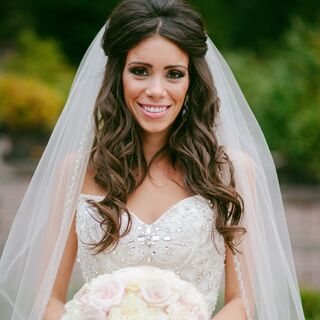 wedding hairstyle of bride