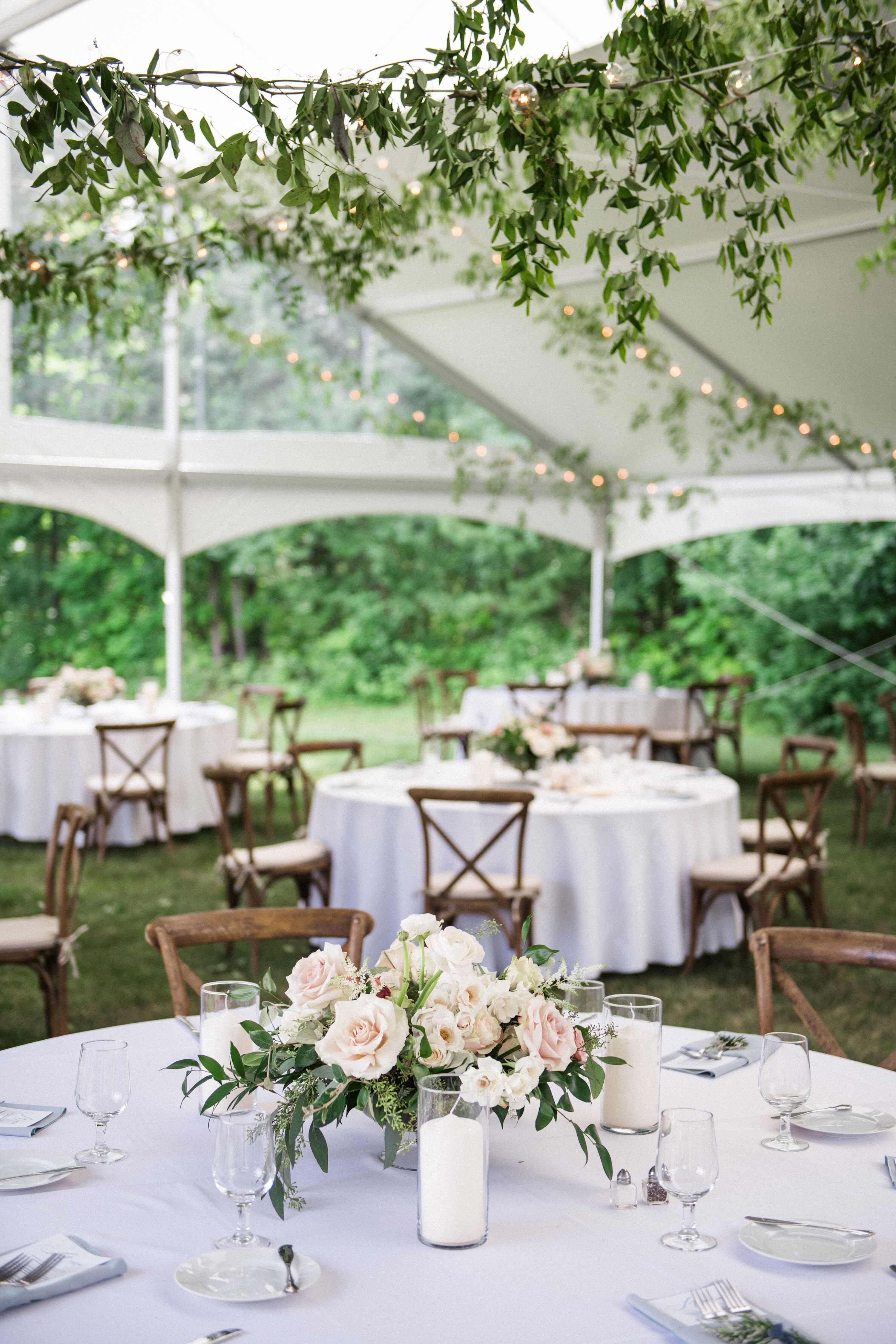 Tented Backyard Wedding Reception in Ann Arbor, Michigan