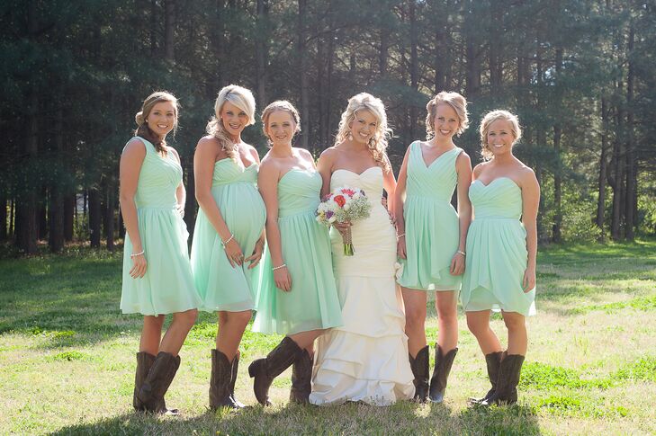 Bridesmaid Dresses And Cowboy Boots 7