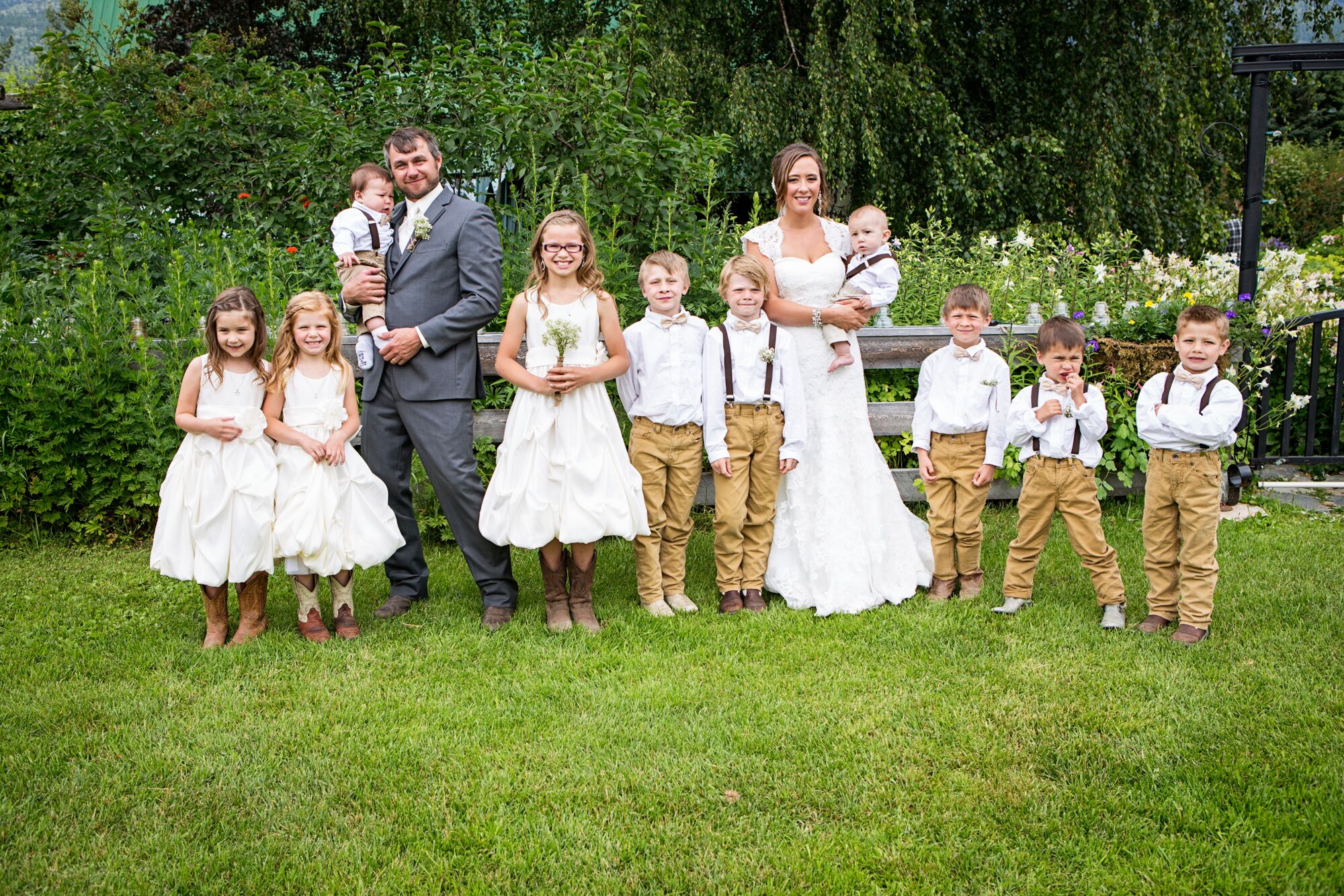 flower girl with cowboy boots