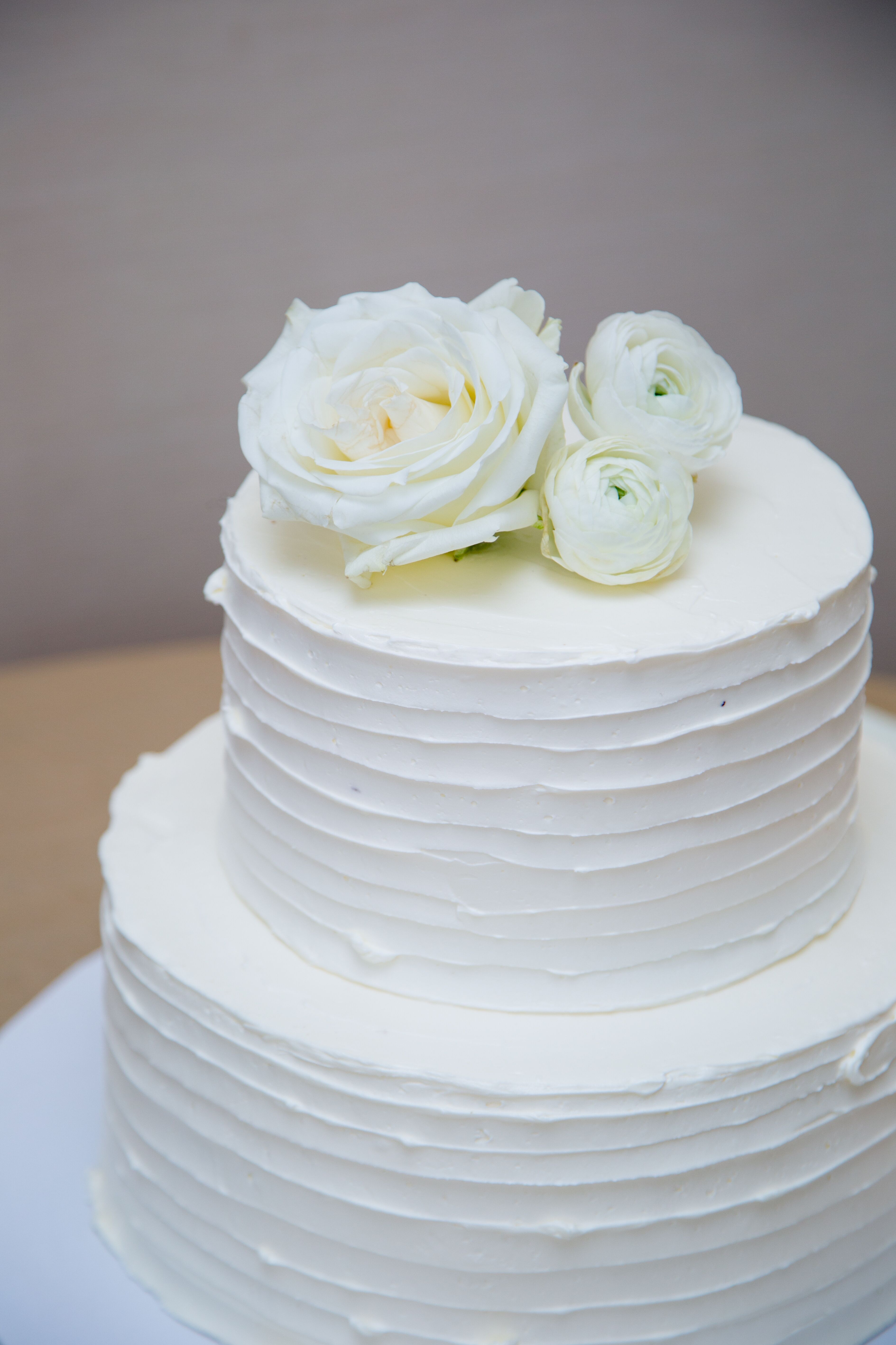Classic Combed Buttercream Wedding Cake 