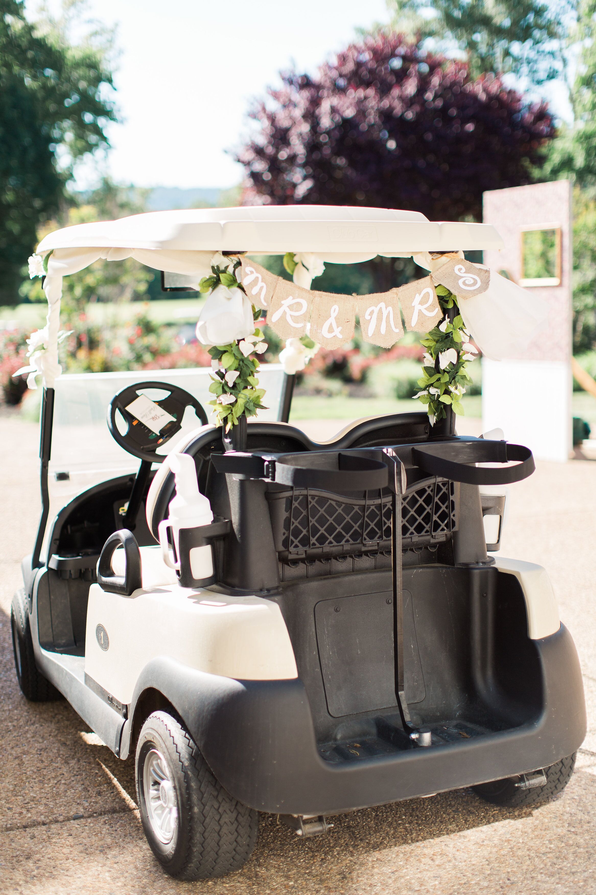 Golf-Cart Wedding Transportation