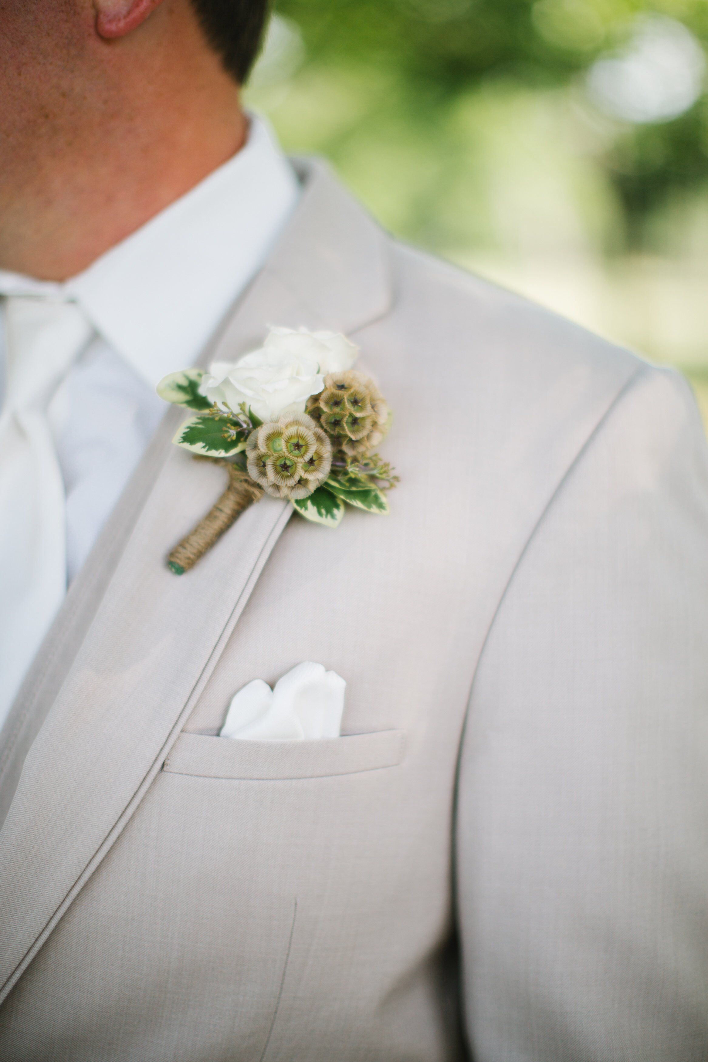 White Rose Boutonniere