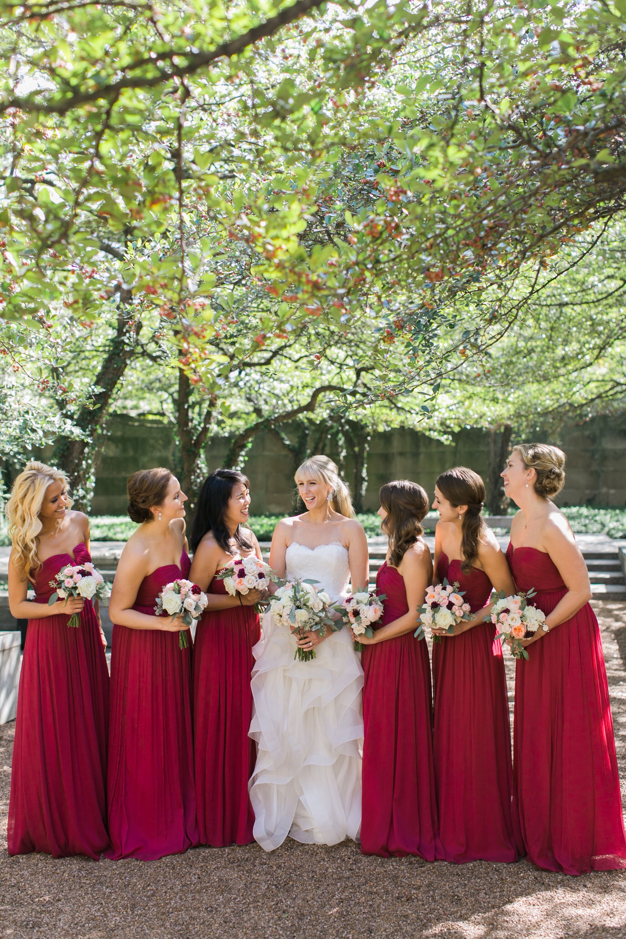 raspberry bridesmaid dress