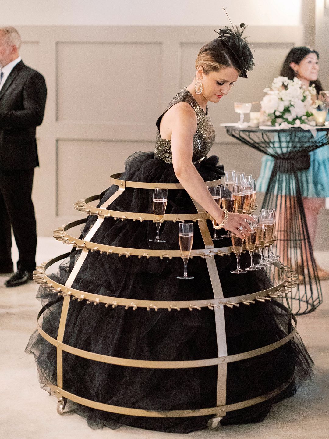 sachin and babi light blue dress Champagne Dama Dresses