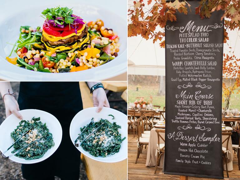 Farm-to-table locally sourced wedding menus